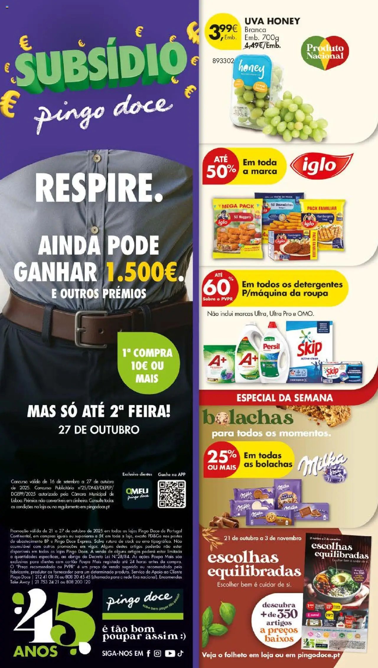 Pingo Doce folheto │ válido de 21.10.2025 | Página: 62 | Produtos: Bolachas milka, Bolachas, Persil, Nuggets