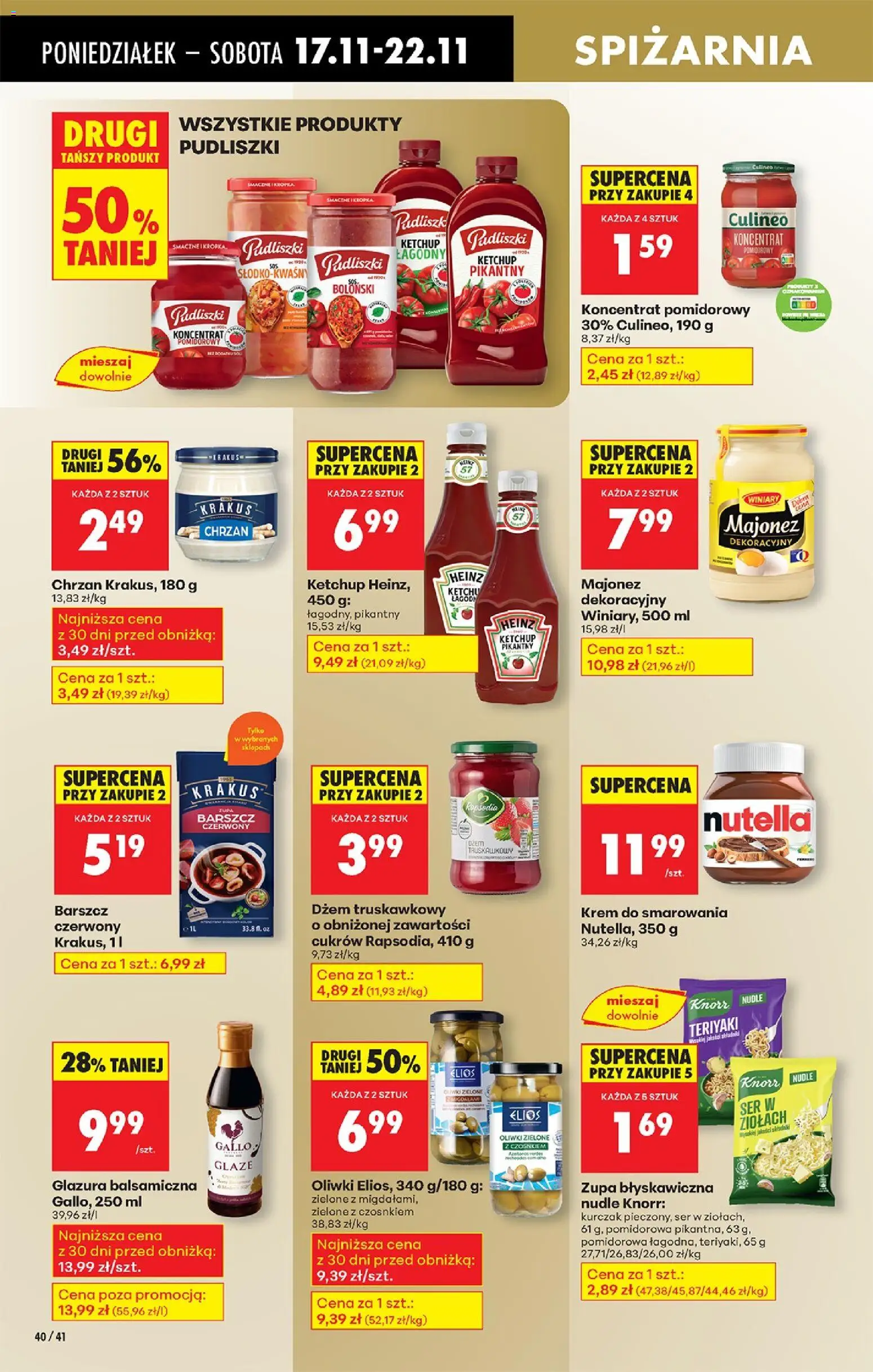 Biedronka gazetka od 17.11.2025 | Strona: 52 | Produkty: Barszcz, Koncentrat pomidorowy, Oliwki zielone, Ser