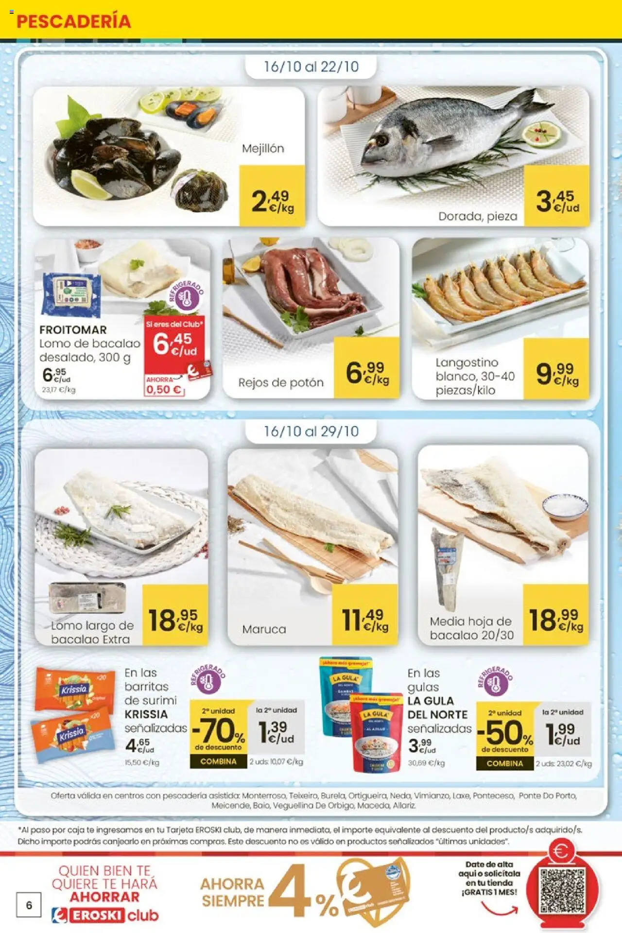 Eroski - Ofertón │ válido desde el 16.10.2025 | Página: 6 | Productos: Té, Caja, Langostino