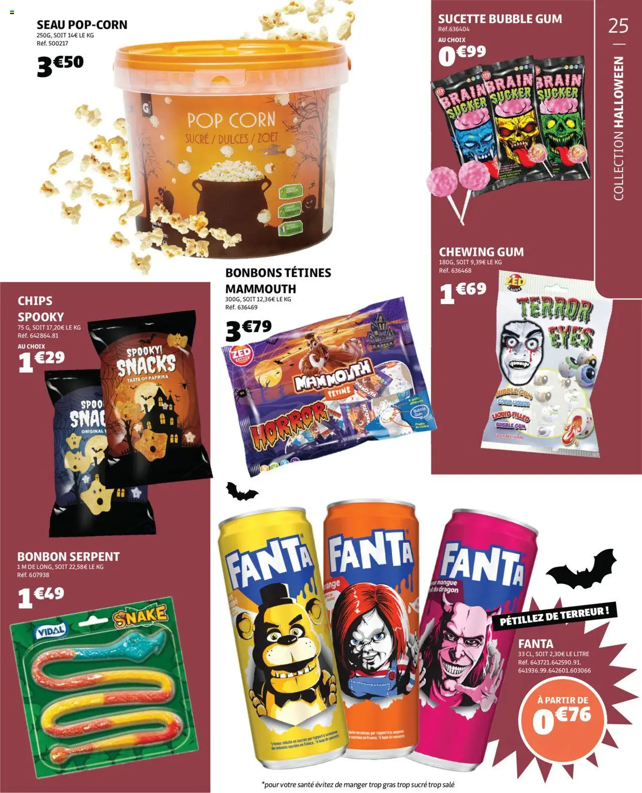 {H1} | Page: 25 | Produits: Mangue, Base, Bonbons, Chips