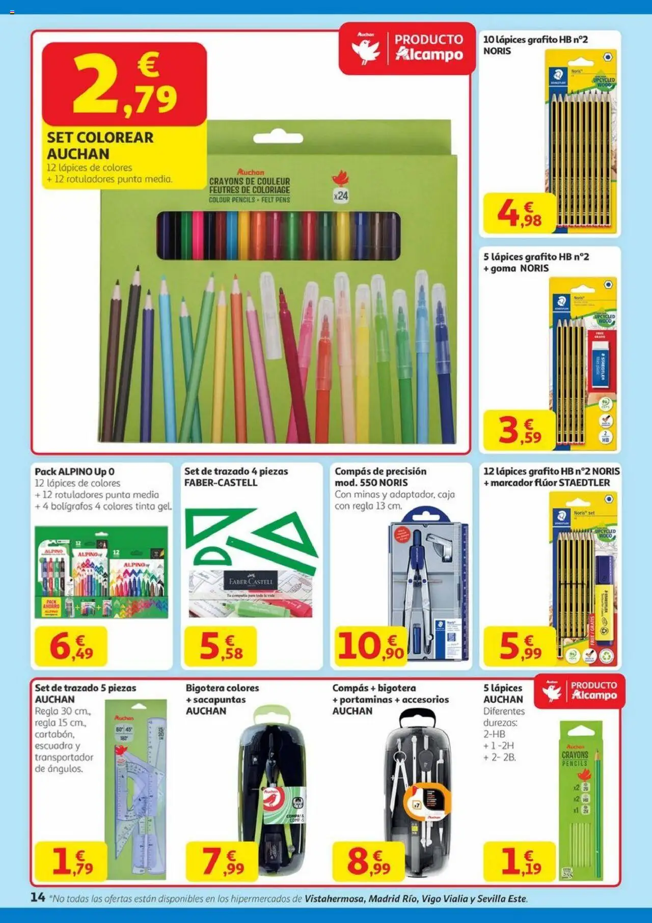 Alcampo - Canarias │ válido desde el 28.08.2025 | Página: 14 | Productos: Sacapuntas, Caja