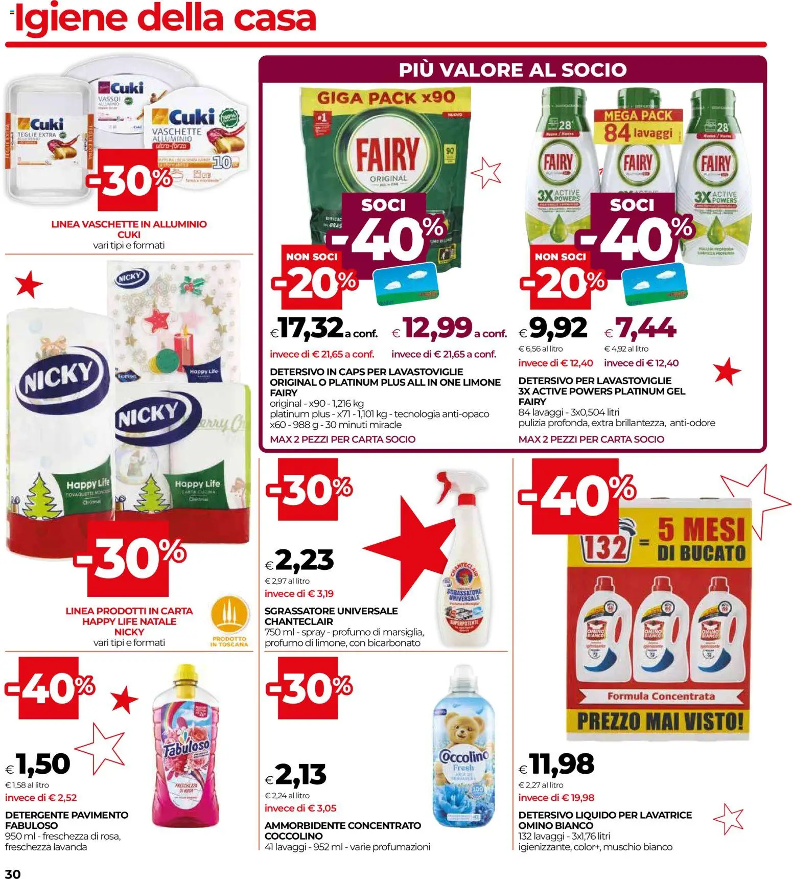 Volantino COOP del 16.12.2025 | Pagina: 30 | Prodotti: Alluminio, Lavanda, Tovagliette, Profumo