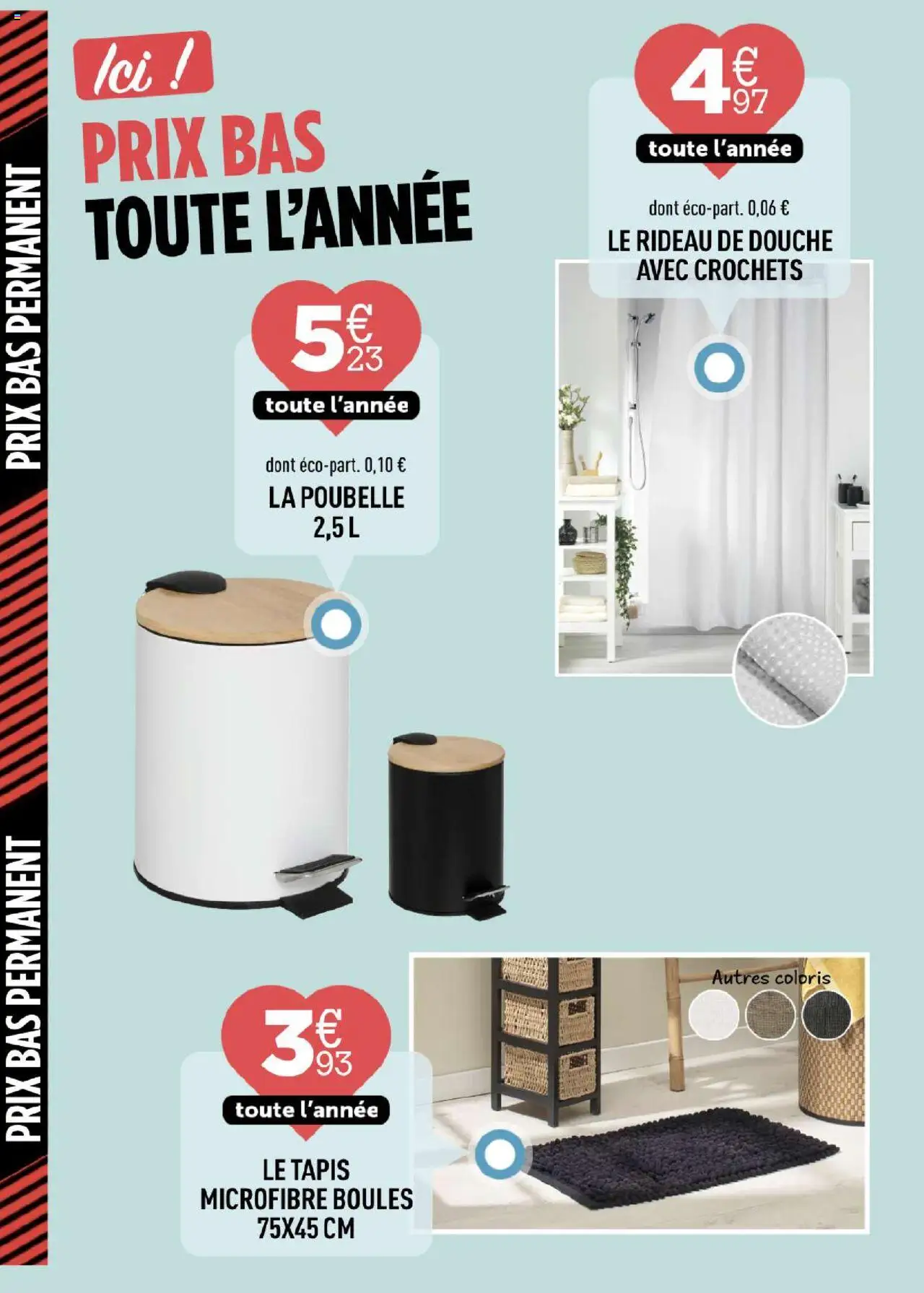  | Page: 34 | Produits: Poubelle, Douche, Tapis, Rideau