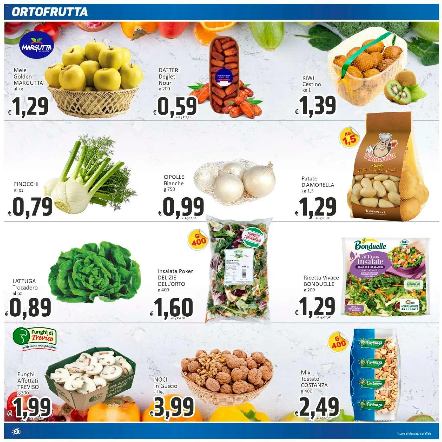 Volantino Paghi Poco del 20.02.2026 | Pagina: 2 | Prodotti: Patate, Cipolle, Funghi, Cestino