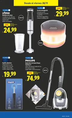 Vista previa ufesa Batidora de mano, 4 cuchillas de alta eficiencia. Control de velocidad variable. Función turbo. Incluye vaso medidor. 1.500 W válido desde el 24.11.2025 | Página: 23