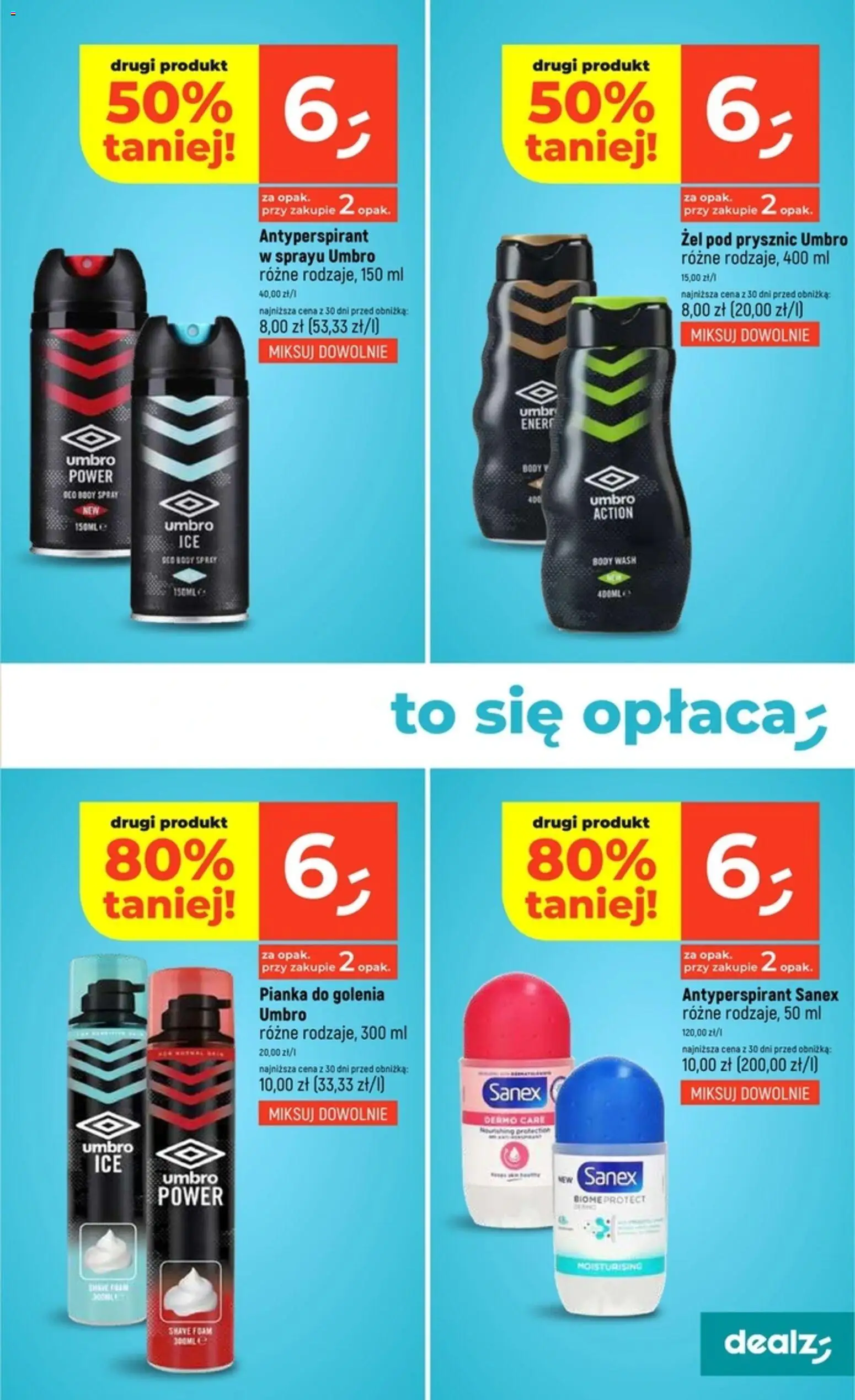Dealz Gazetka od 22.01.2026 | Strona: 27 | Produkty: Body, Pianka do golenia, Żel pod prysznic, Antyperspirant