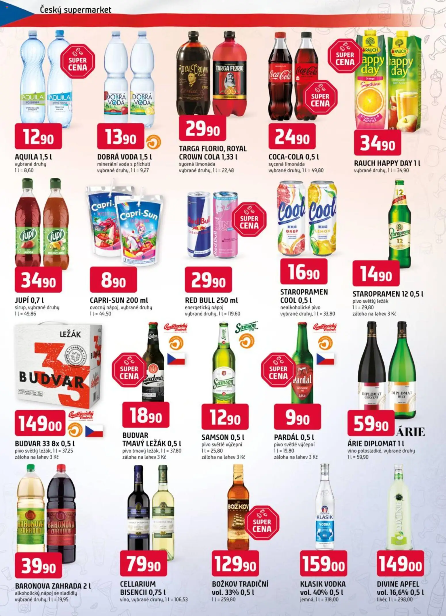 Trefa leták od 07.01.2026 | Strana: 10 | Produkty: Staropramen 12, Energetický nápoj, Jupí, Láhev