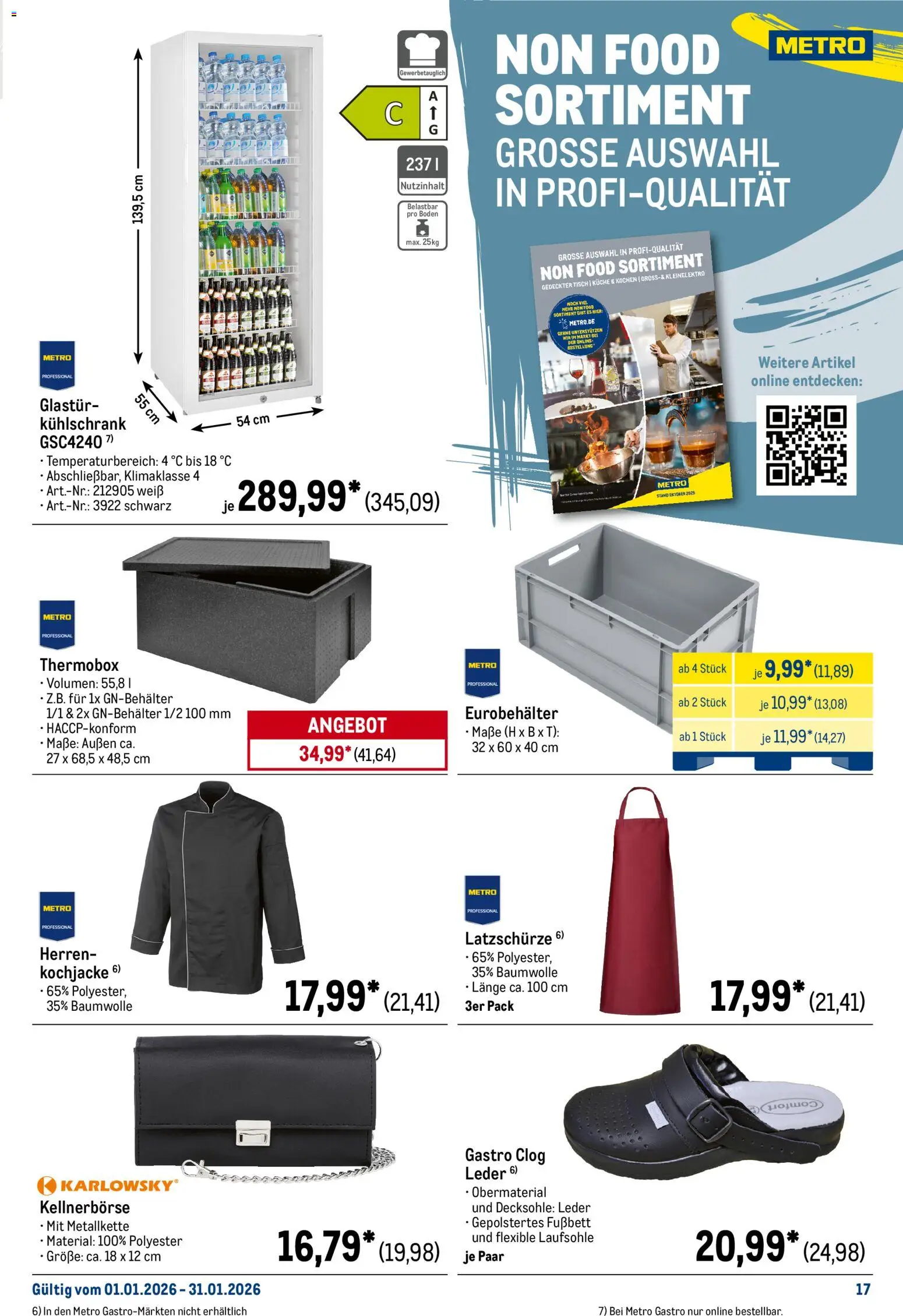 Metro  Monats-Menü – gültig ab 01.01.2026 | Seite: 17