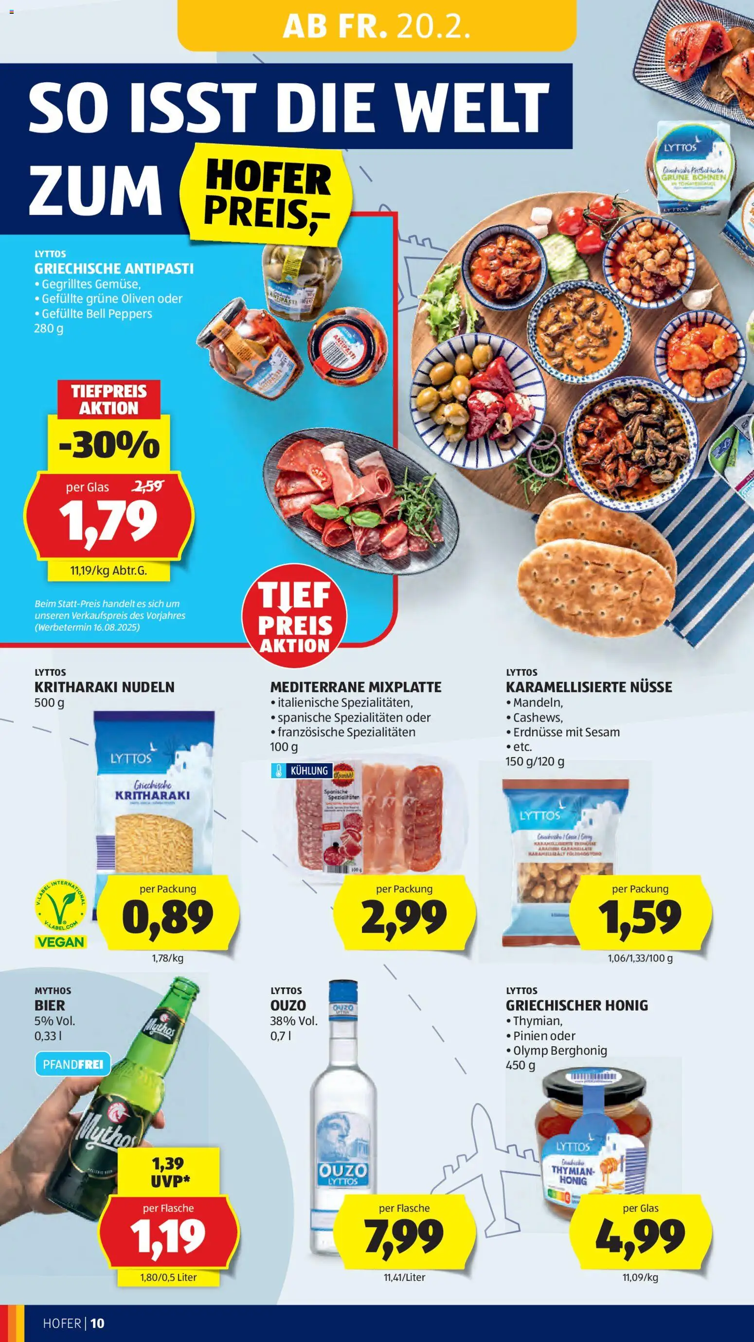 Hofer Flugblatt gültig ab 20.02.2026 | Seite: 12 | Produkte: Gemüse, Szeder, Bier, Nudeln