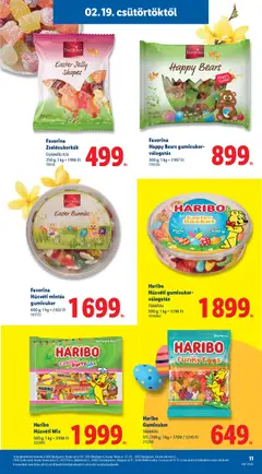 Haribo Húsvéti gumicukor-válogatás, Többféle, 500 g - amely érvényes a következő dátumtól: 19.02.2026 | Oldal: 11