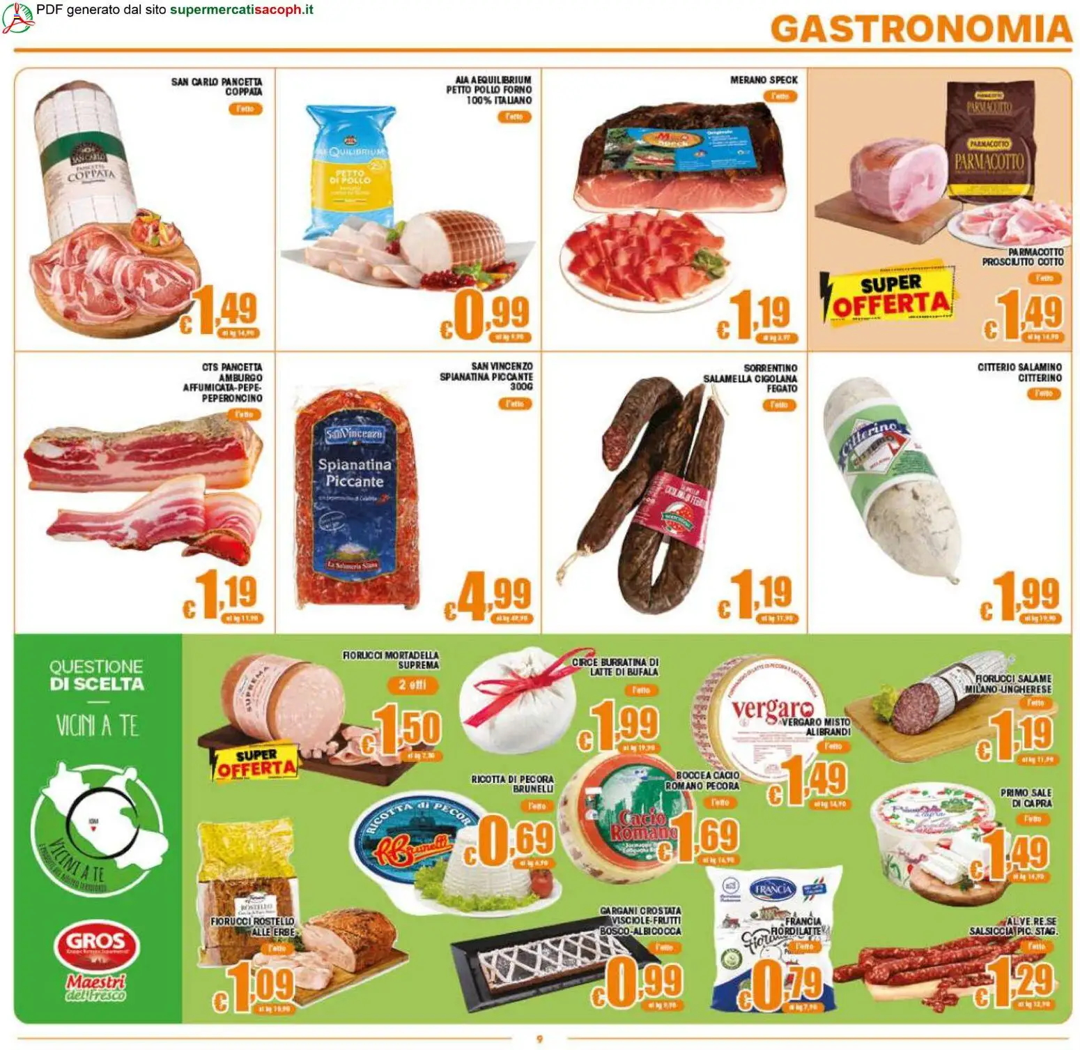 Volantino Sacoph del 29.04.2026 | Pagina: 9 | Prodotti: Speck, Tè, Sale, Peperoncino