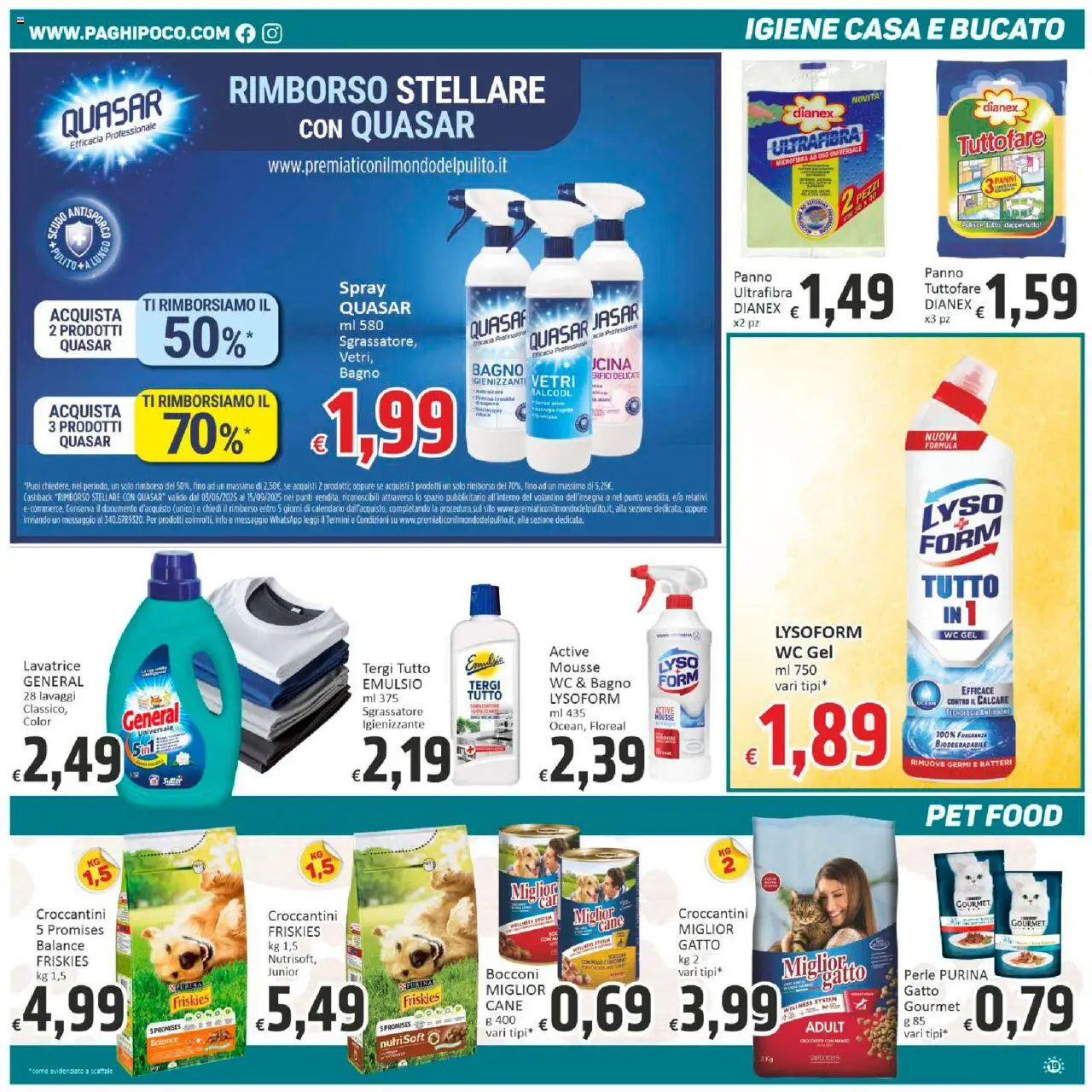 Volantino Paghi Poco del 19.08.2025 | Pagina: 19 | Prodotti: Sapone, Sgrassatore, WC, Bagno