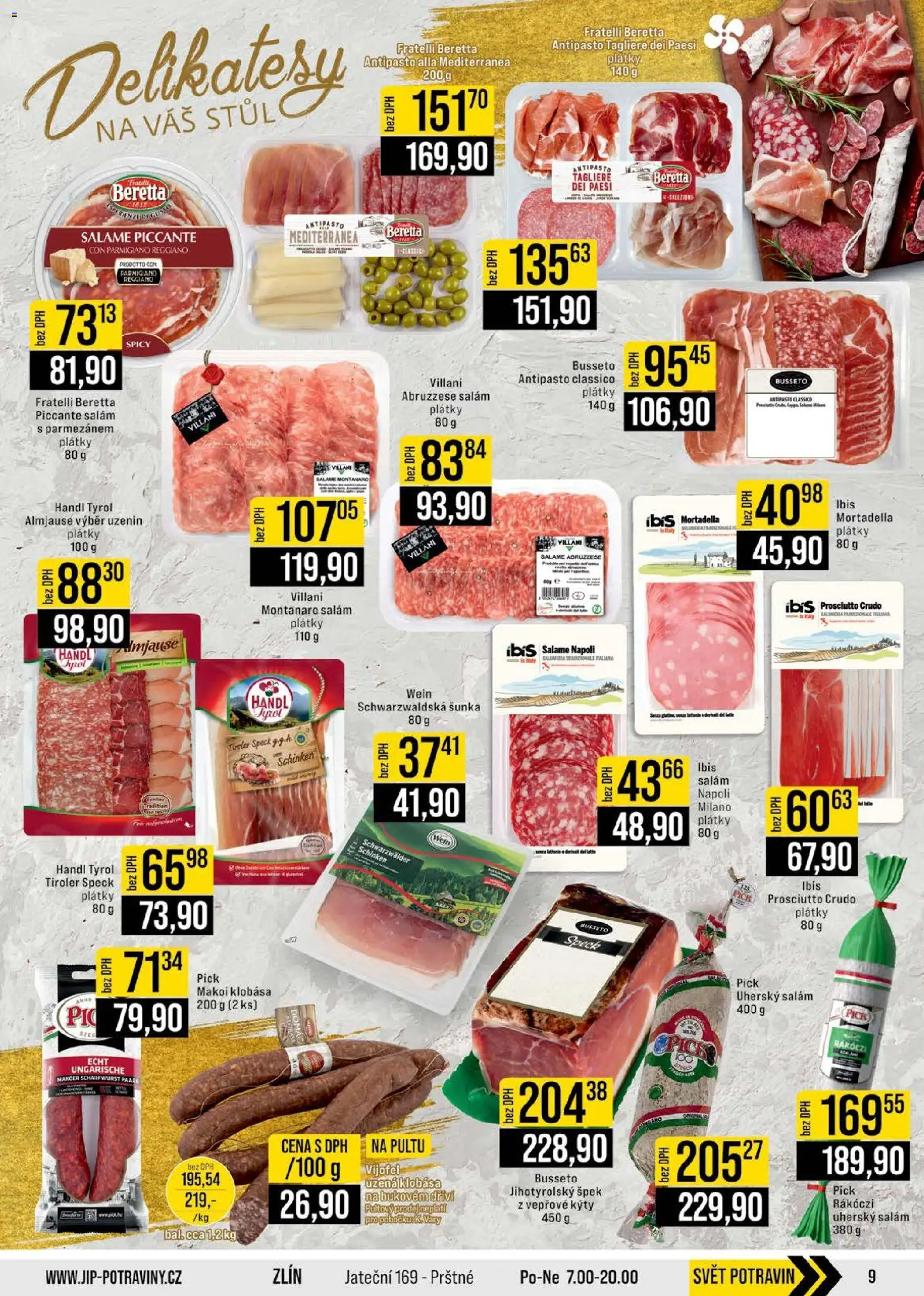 Jip leták - Cash & Carry od 26.11.2025 | Strana: 9 | Produkty: Klobása, Uherský salám, Mortadella, Parmigiano Reggiano