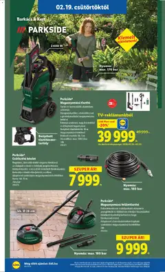 Parkside® Magasnyomású tisztító, Tartós és korrózióálló alumínium-szivattyú. Energiatakarékos: a készülék csak a pisztolymarkolat megnyomására indul el. Könnyű szerkezet, nagy kerekekkel és kihúzható fogantyúval. Beépített tömlődob kb. 10 m magasnyomású tömlővel. Hálózati vezeték: kb. 5 m. Vízszállítás: max. 500 l/óra - amely érvényes a következő dátumtól: 19.02.2026 | Oldal: 20