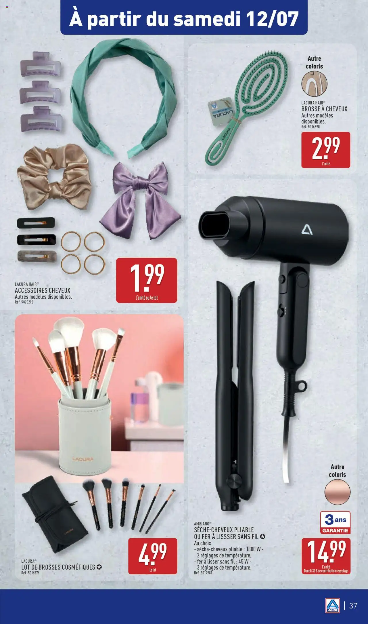  | Page: 39 | Produits: Brosse à cheveux, Sèche-cheveux, Fer à lisser, Brosse