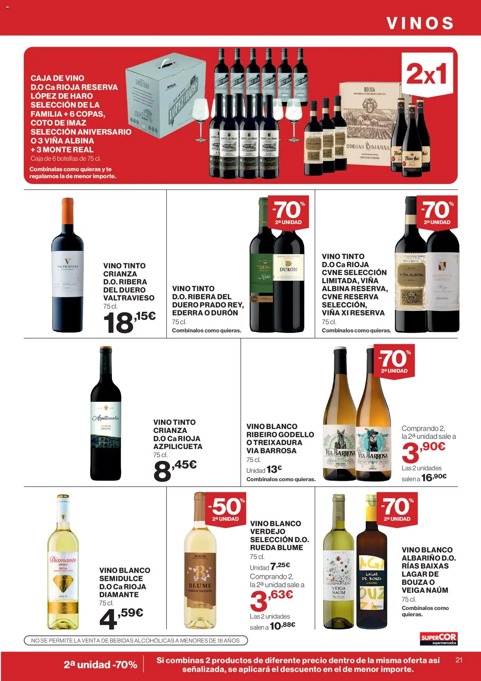 Supercor Canarias │ válido desde el 25.03.2026 | Página: 21 | Productos: Vino, Té, Caja