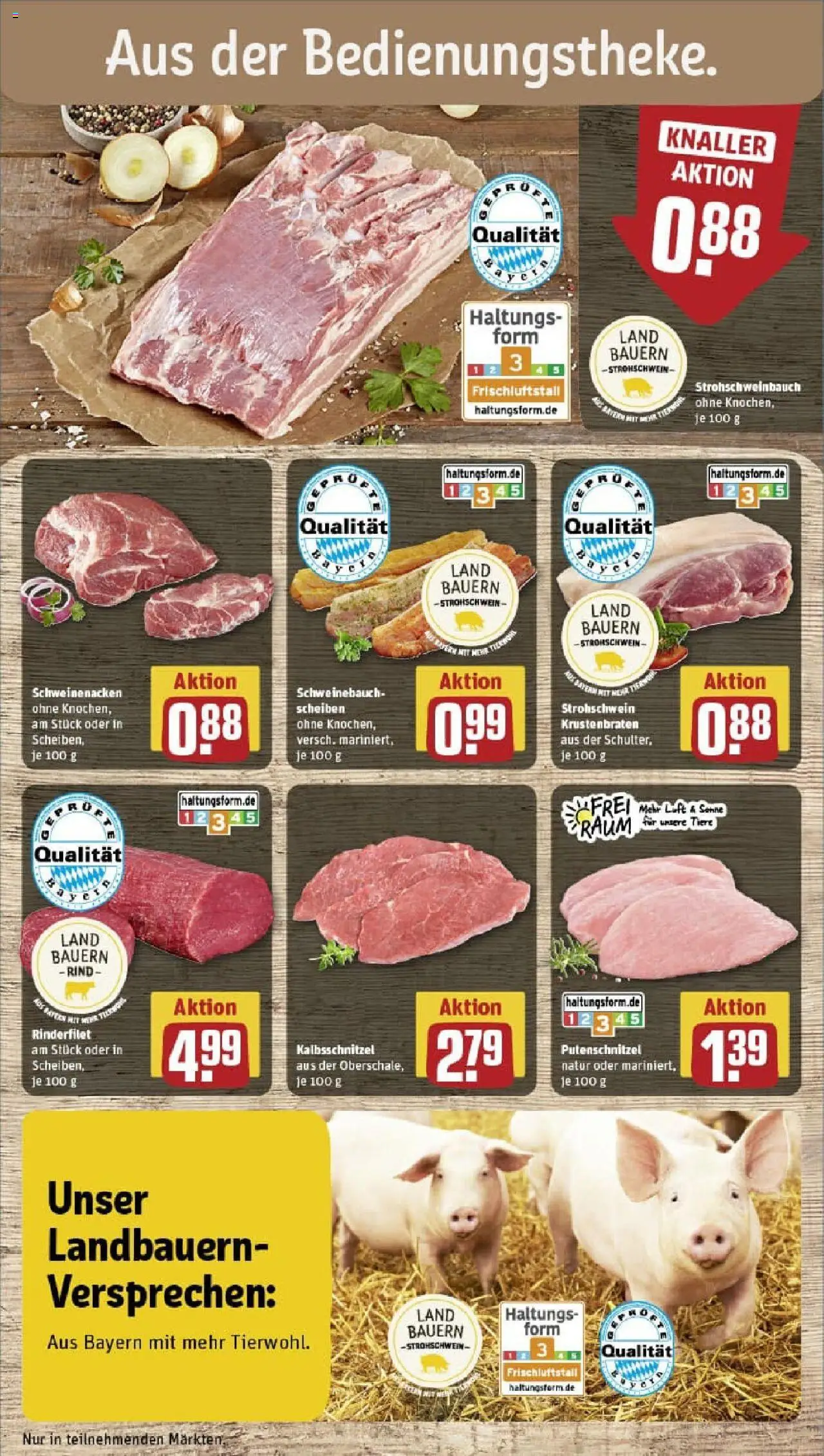 Rewe prospekt Weisendorf	 - gültig ab dem 27.07.2025 | Seite: 14 | Produkte: Rinderfilet, Schweinebauch, Schweinenacken, Putenschnitzel