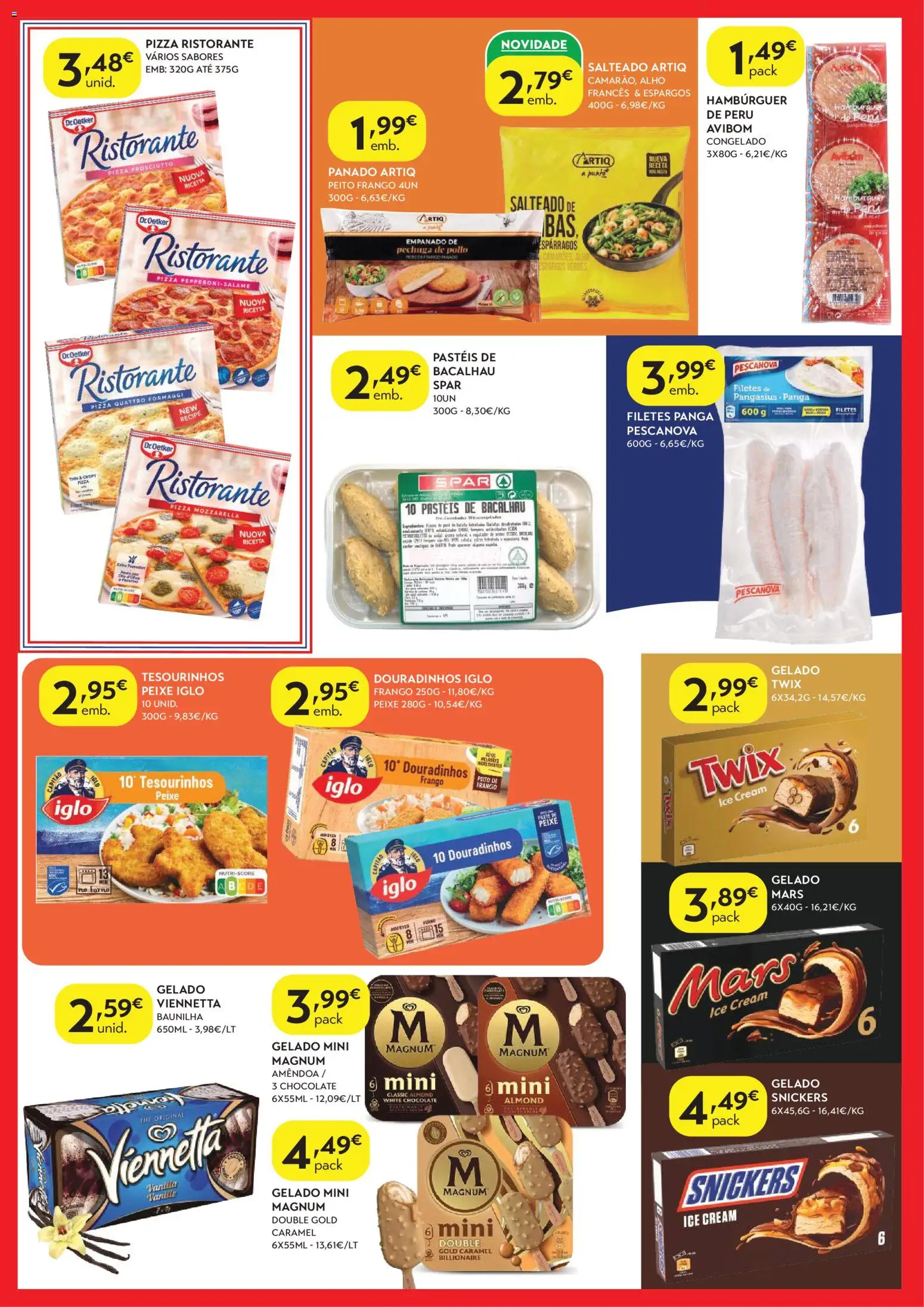 Spar folheto │ válido de 28.04.2026 | Página: 4 | Produtos: Bacalhau, Peru, Gelado, Chocolate