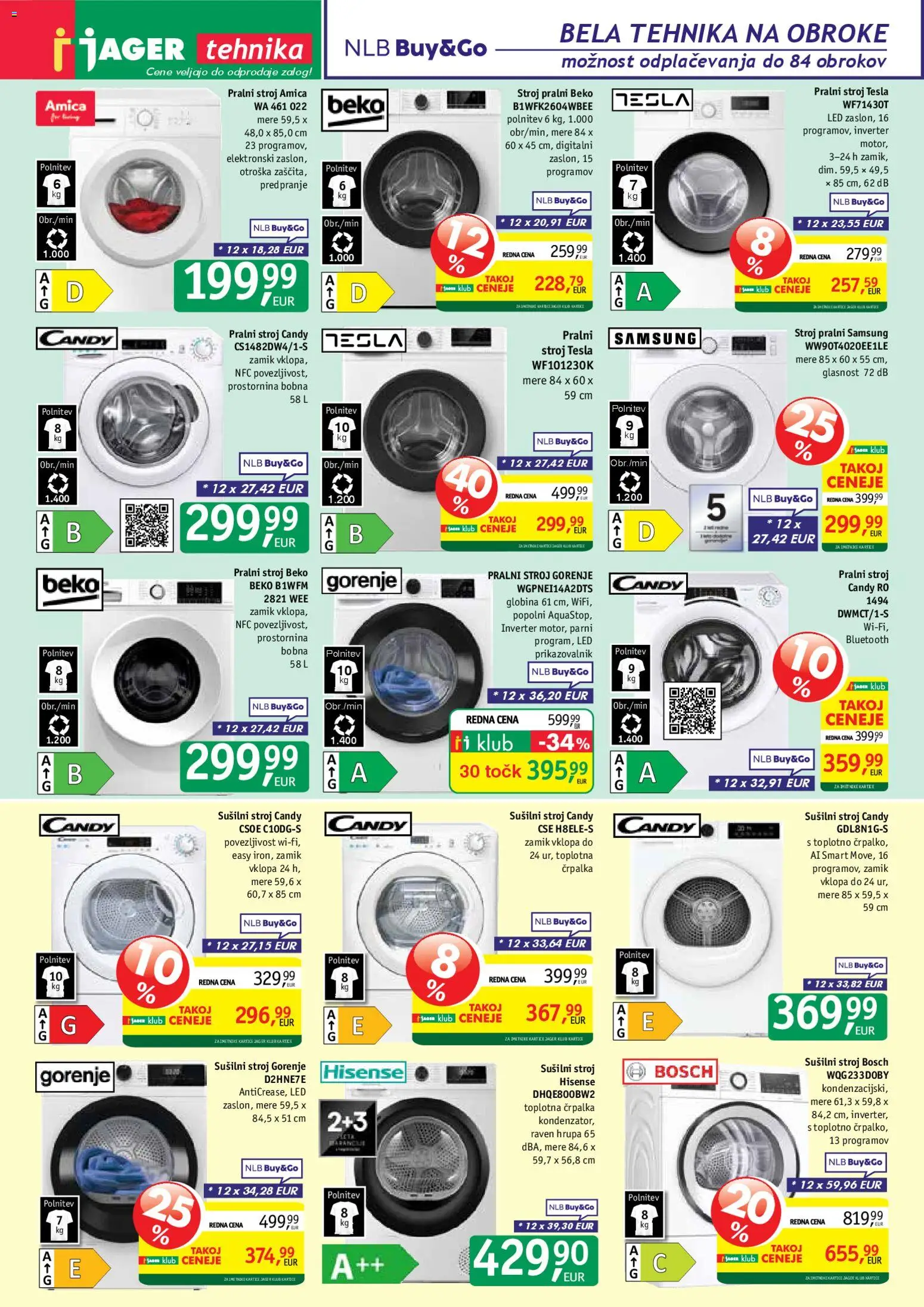 Novi Jager katalog ponudbe – veljaven od 10.12.2025 | Stran: 10 | Izdelki: Črpalka, Pralni stroj, Susilni stroj