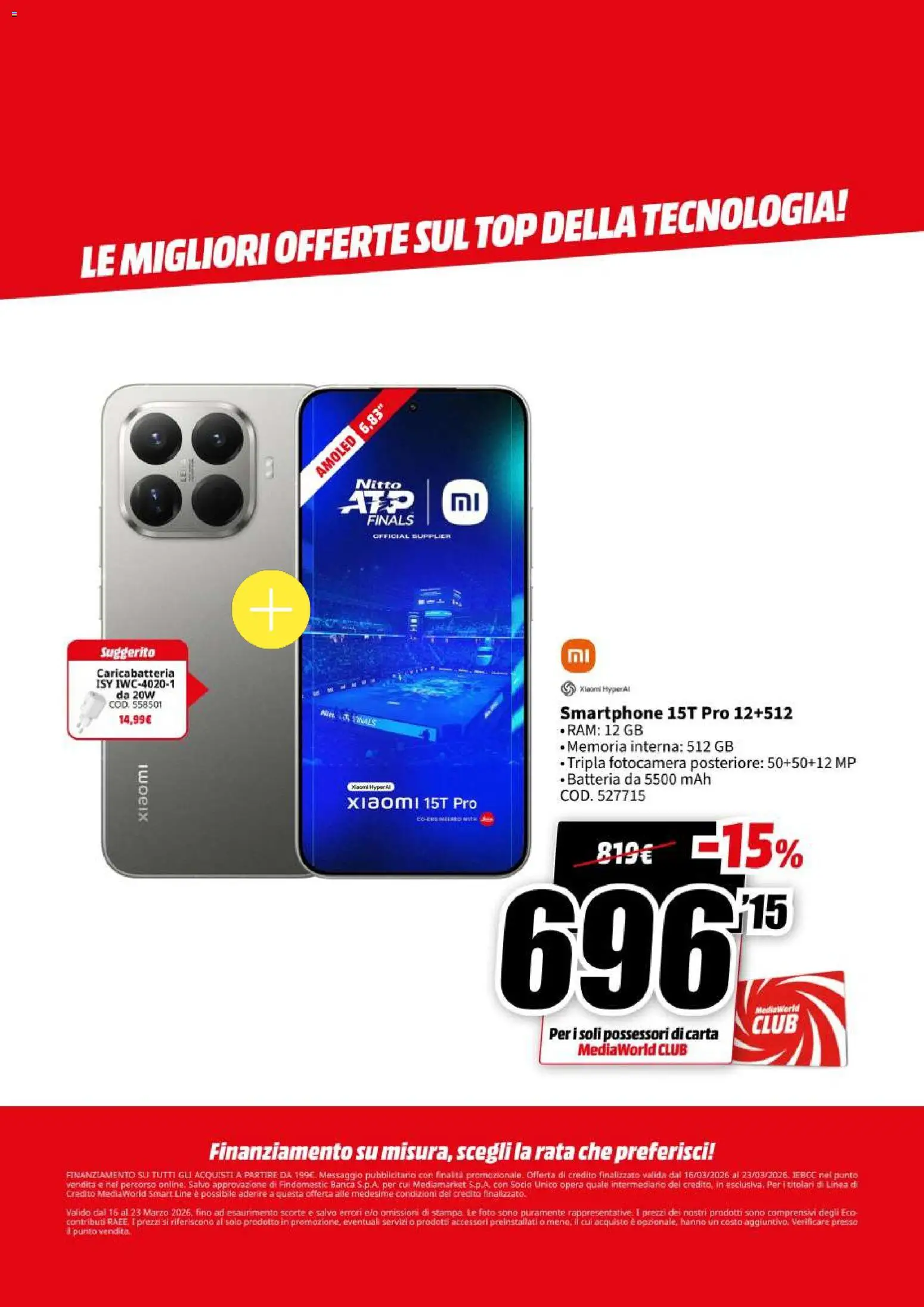 Volantino Media World del 16.03.2026 | Pagina: 36 | Prodotti: Smartphone, Fotocamera, Stampa, Batteria