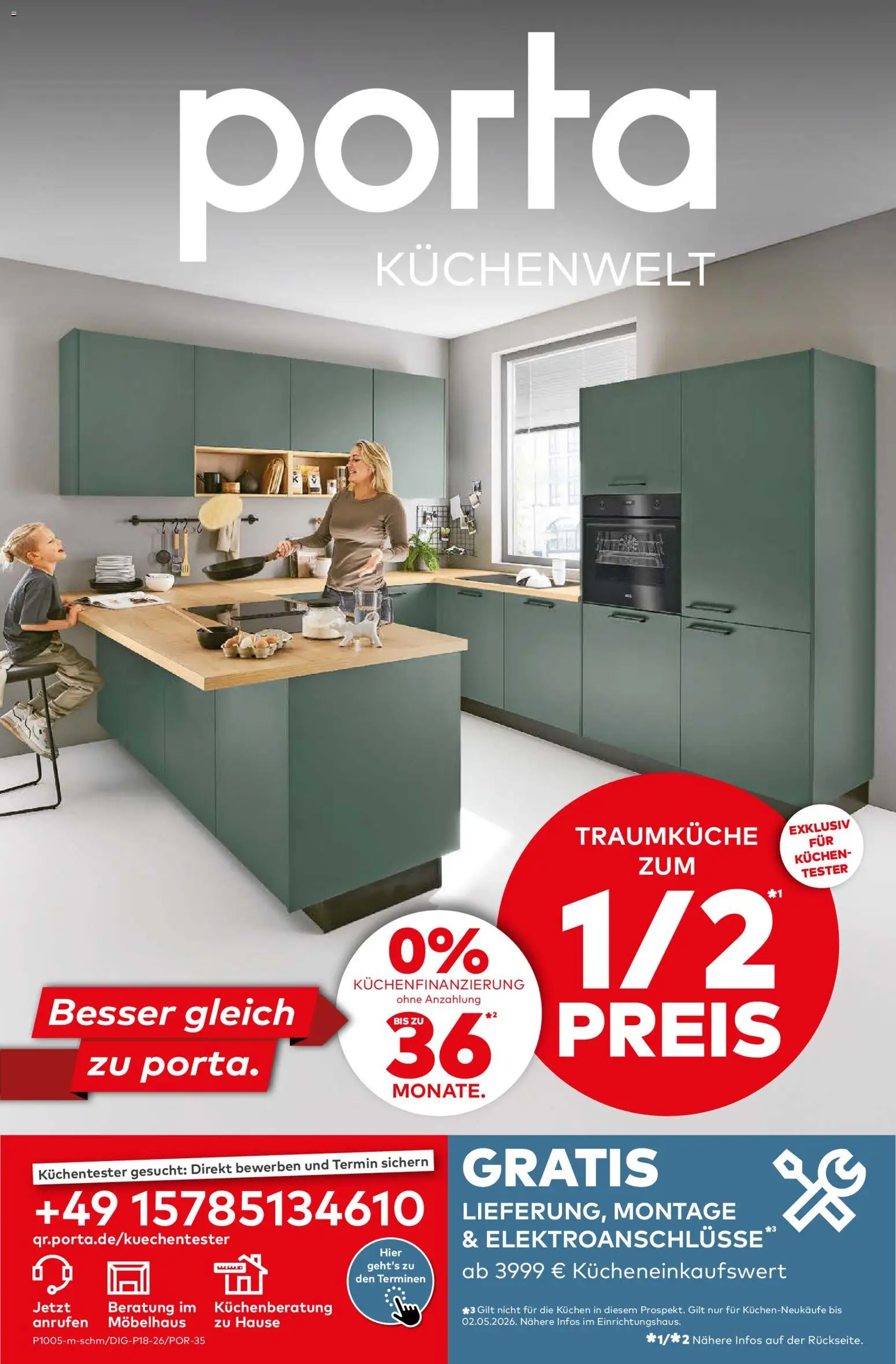 Porta! Küchentester gesucht! Bad Vilbel-Dortelweil – gültig ab 19.04.2026 | Seite: 1 | Produkte: Kuchen