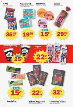Pekås reklamblad aktuell från 18.08.2025 | Sida: 2 | Produkter: Proteinpudding, Levain, Yoghurt, Skinka