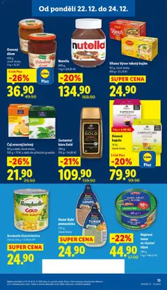 Náhled letáku Instantní káva Gold, 200 g od 22.12.2025 | Strana: 13 | Produkty: Káva, Kávové kapsle, Bujón, Maso
