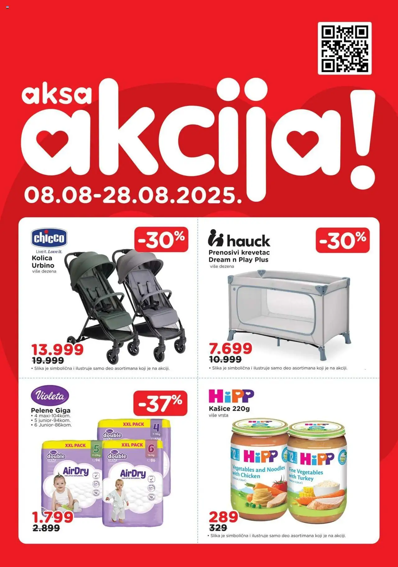 Aksa katalog - važi od 08.08.2025 | Strana: 1 | Proizvode: Kolica, Pelene