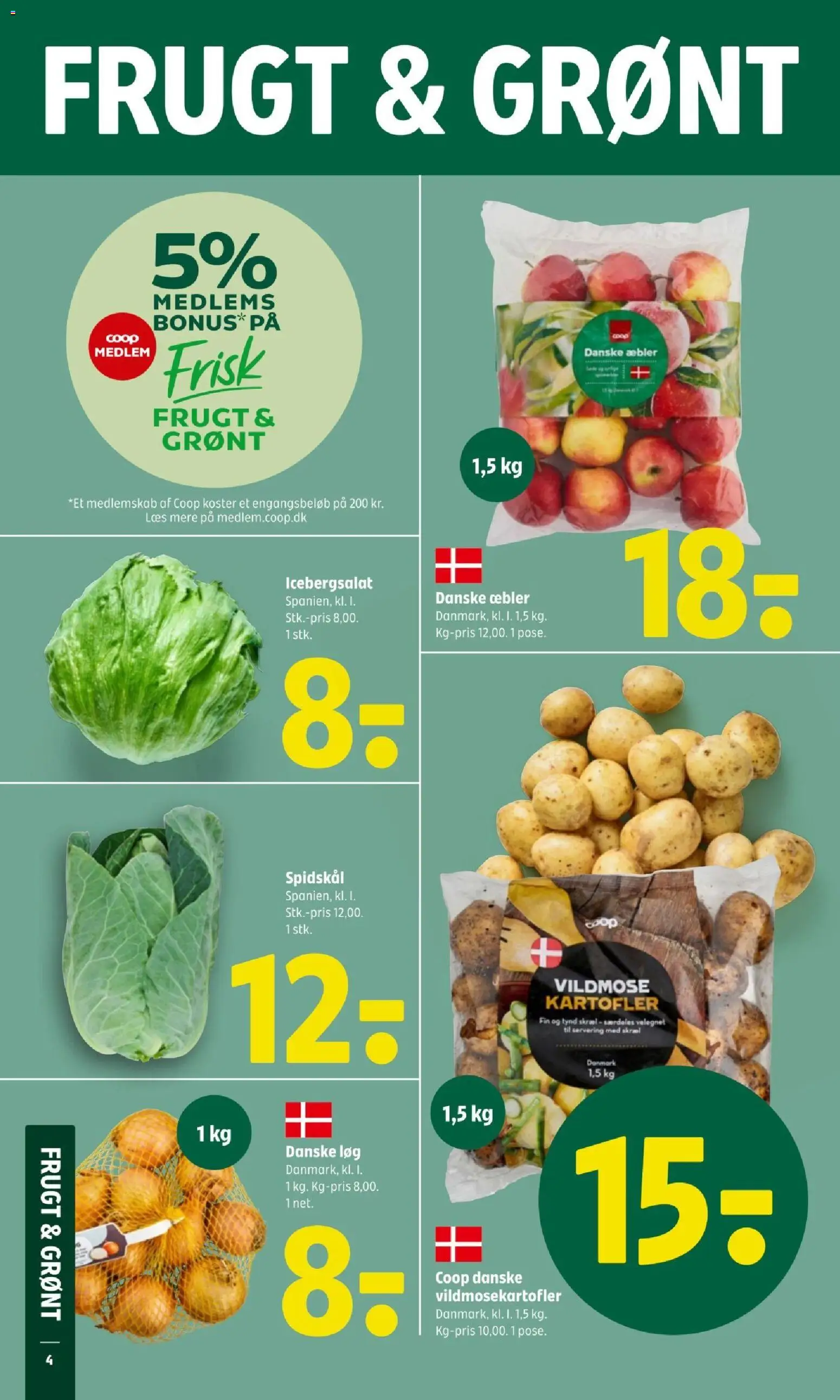 Coop 365 tilbudsavis – gyldig fra 05.02.2026 | Side: 6 | Produkter: Æbler, Løg, Spidskål, Icebergsalat