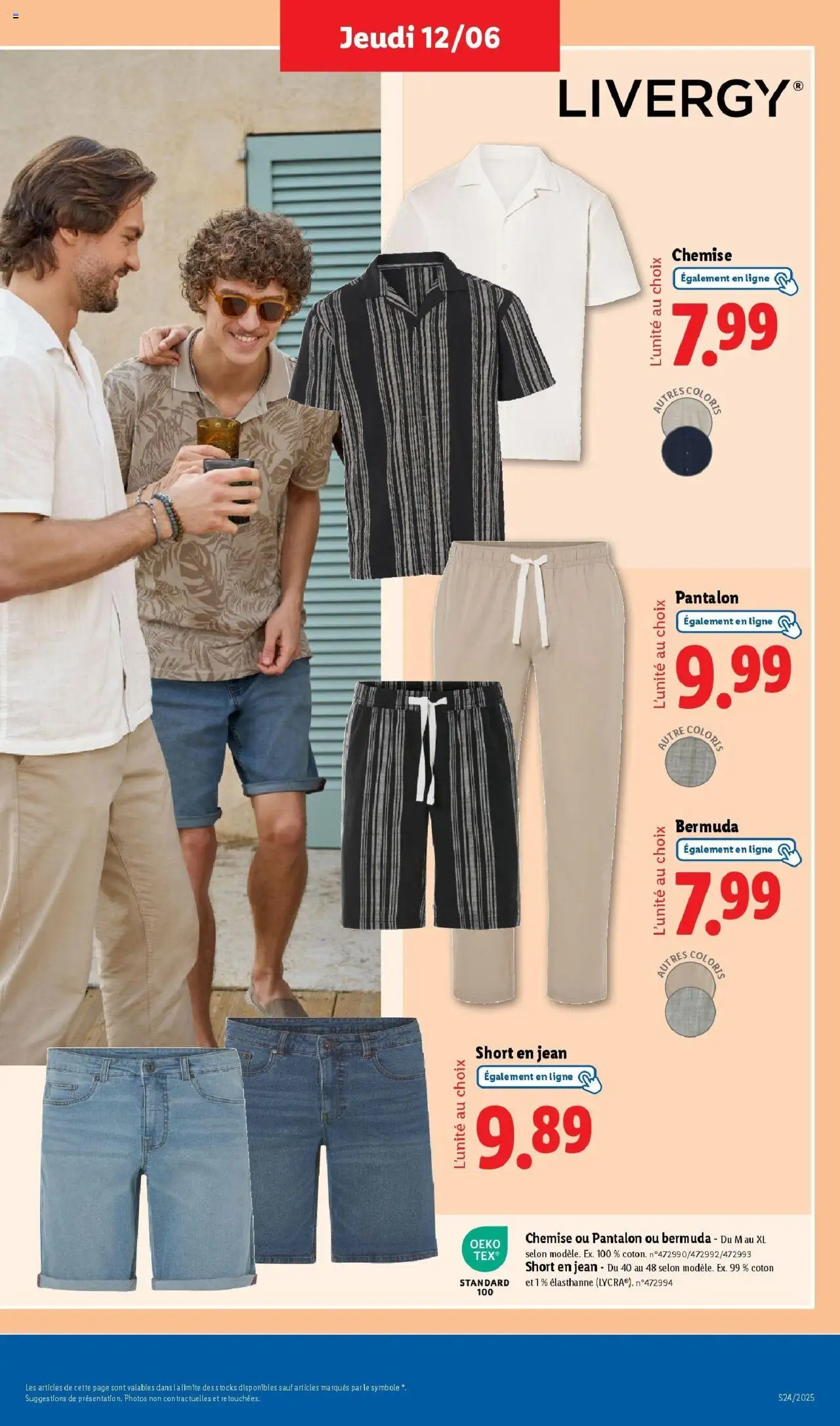  | Page: 19 | Produits: Coton, Chemise, Pantalon, Shorts