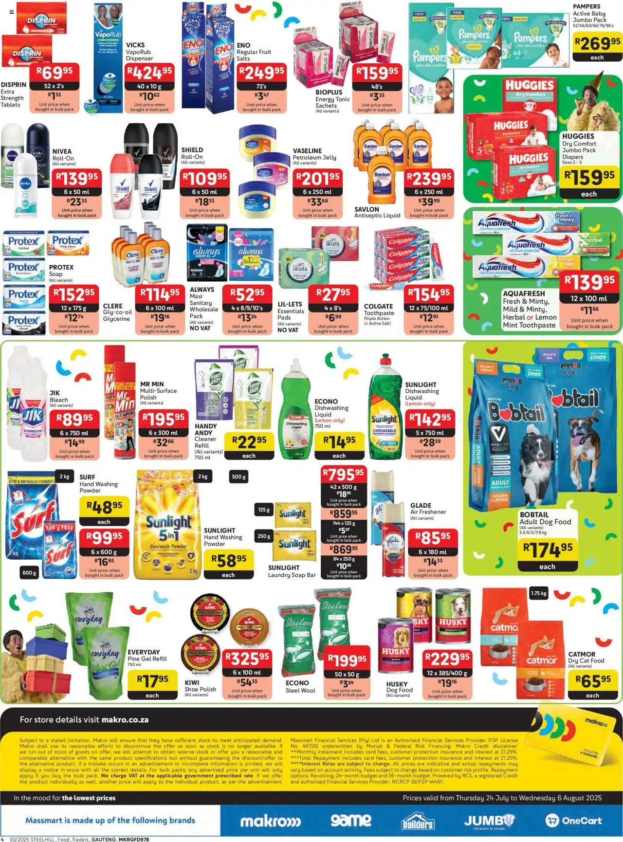 Makro - Gauteng - Business │ valid from 24.07.2025 | Page: 4 | Products: Handwash, Pads, Steel wool, Petroleum jelly