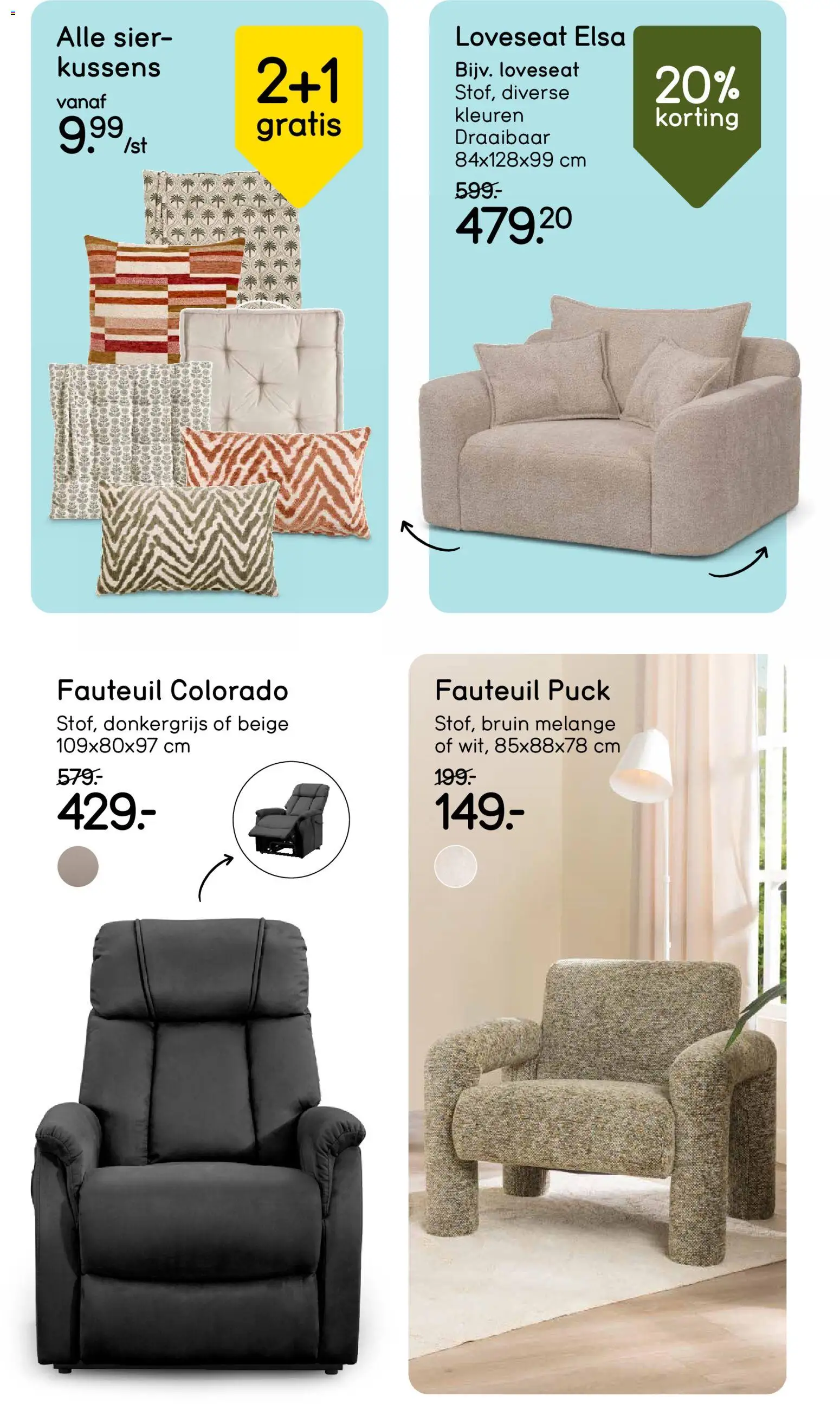 {H1} | Pagina: 18 | Producten: Fauteuil, Kussens