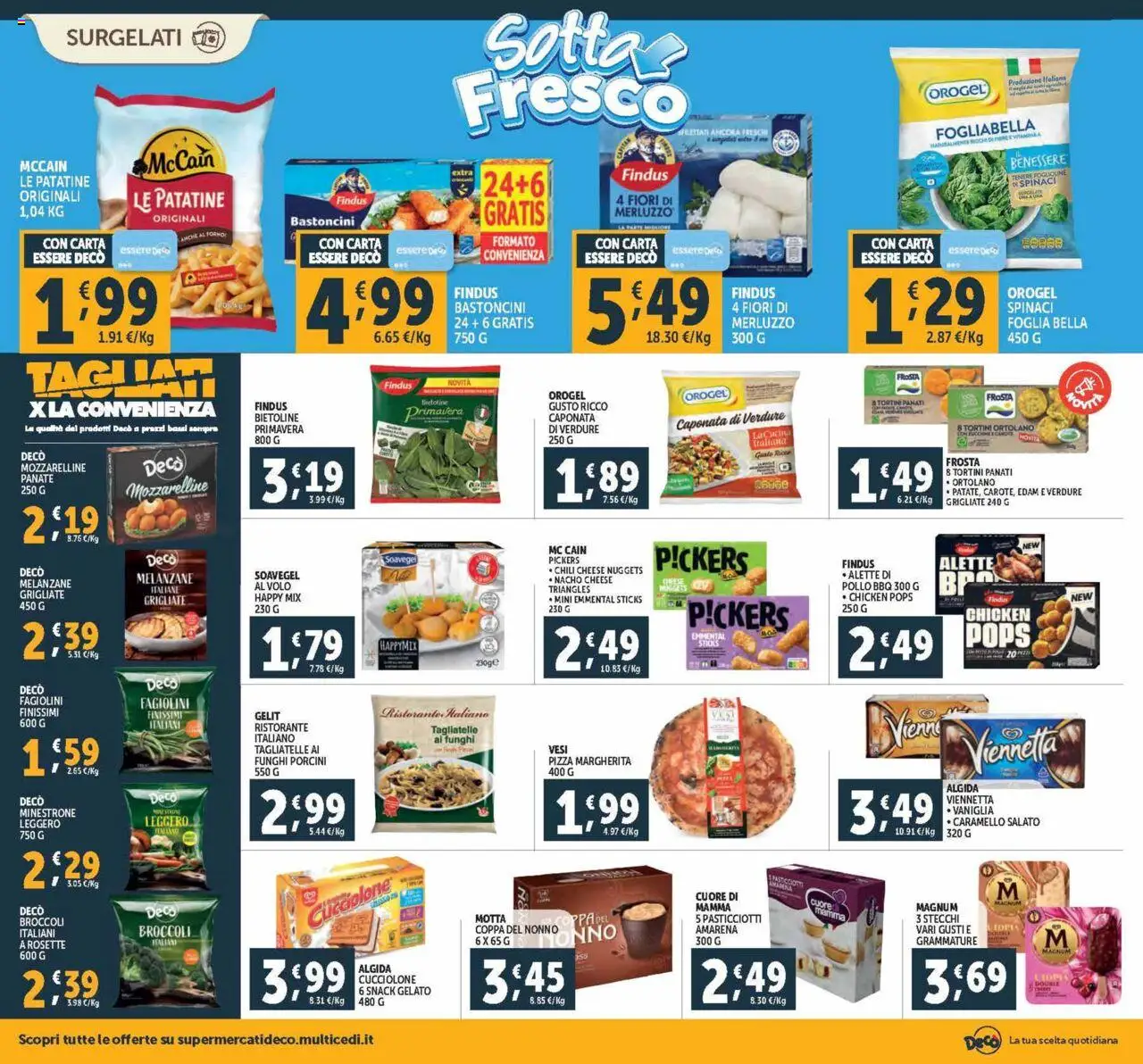 Volantino Decò del 03.10.2025 | Pagina: 8 | Prodotti: Tagliatelle, Nuggets, Broccoli, Fagiolini