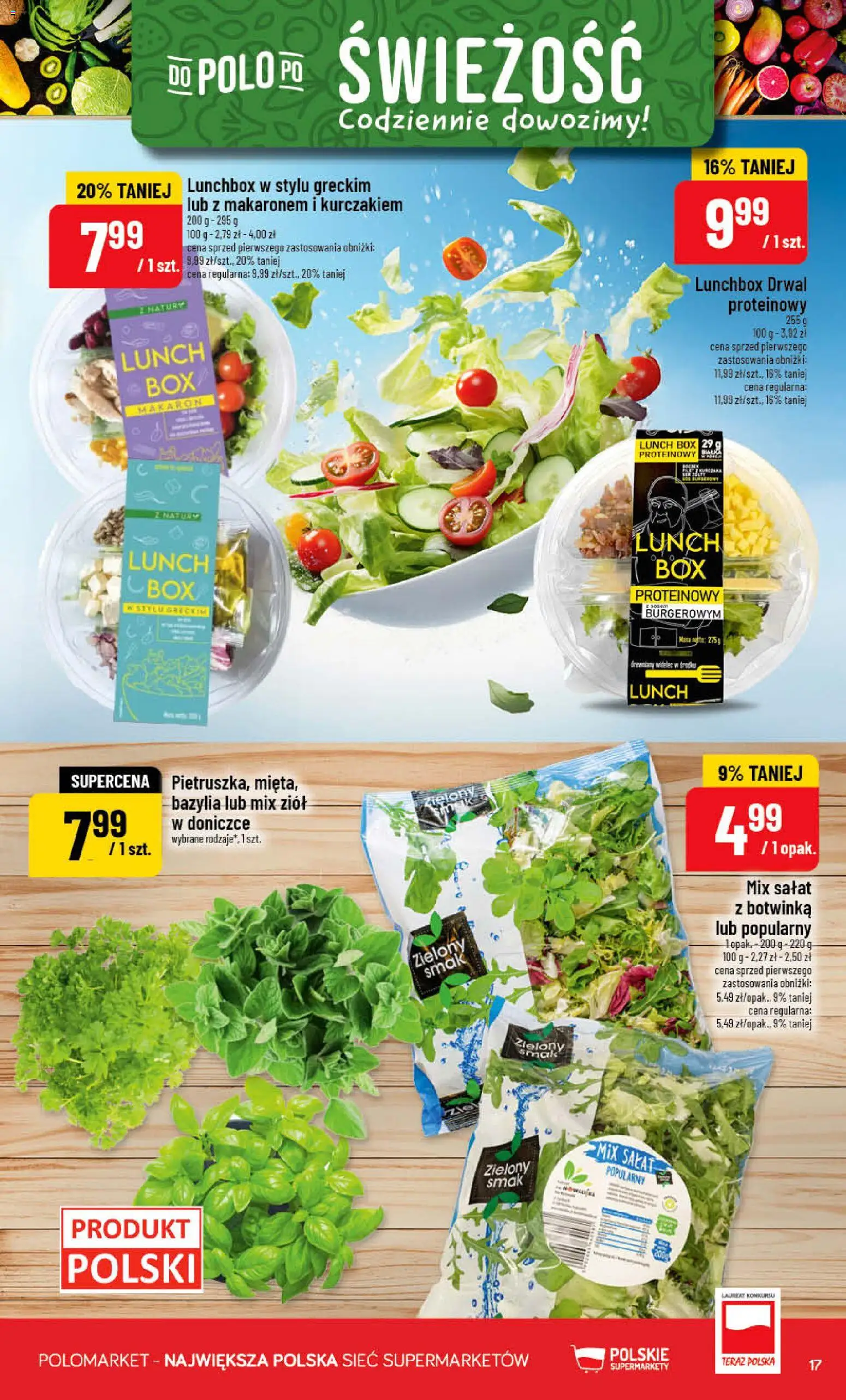 POLOmarket gazetka od 08.04.2026 | Strona: 17 | Produkty: Bazylia, Botwinka, Mix sałat, Makaron