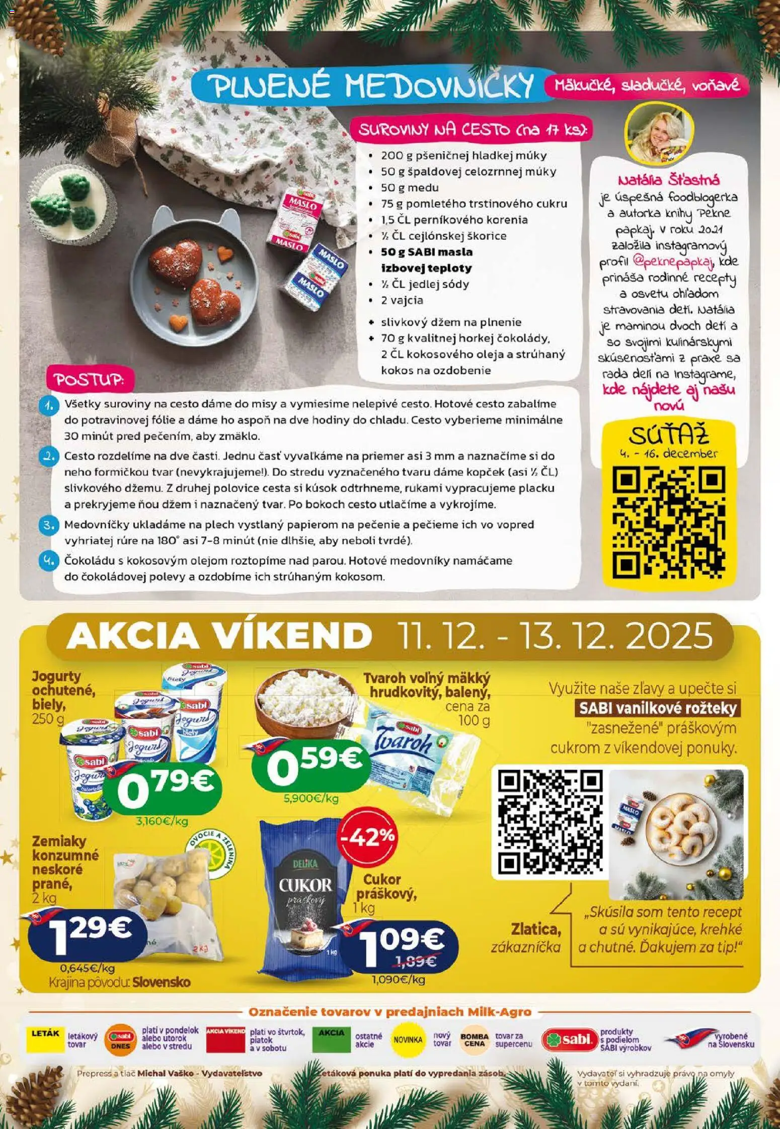 Nové Milk Agro akcie – leták je platný od 10.12.2025 | Strana: 2 | Produkty: Hodiny, Maslo, Cukor