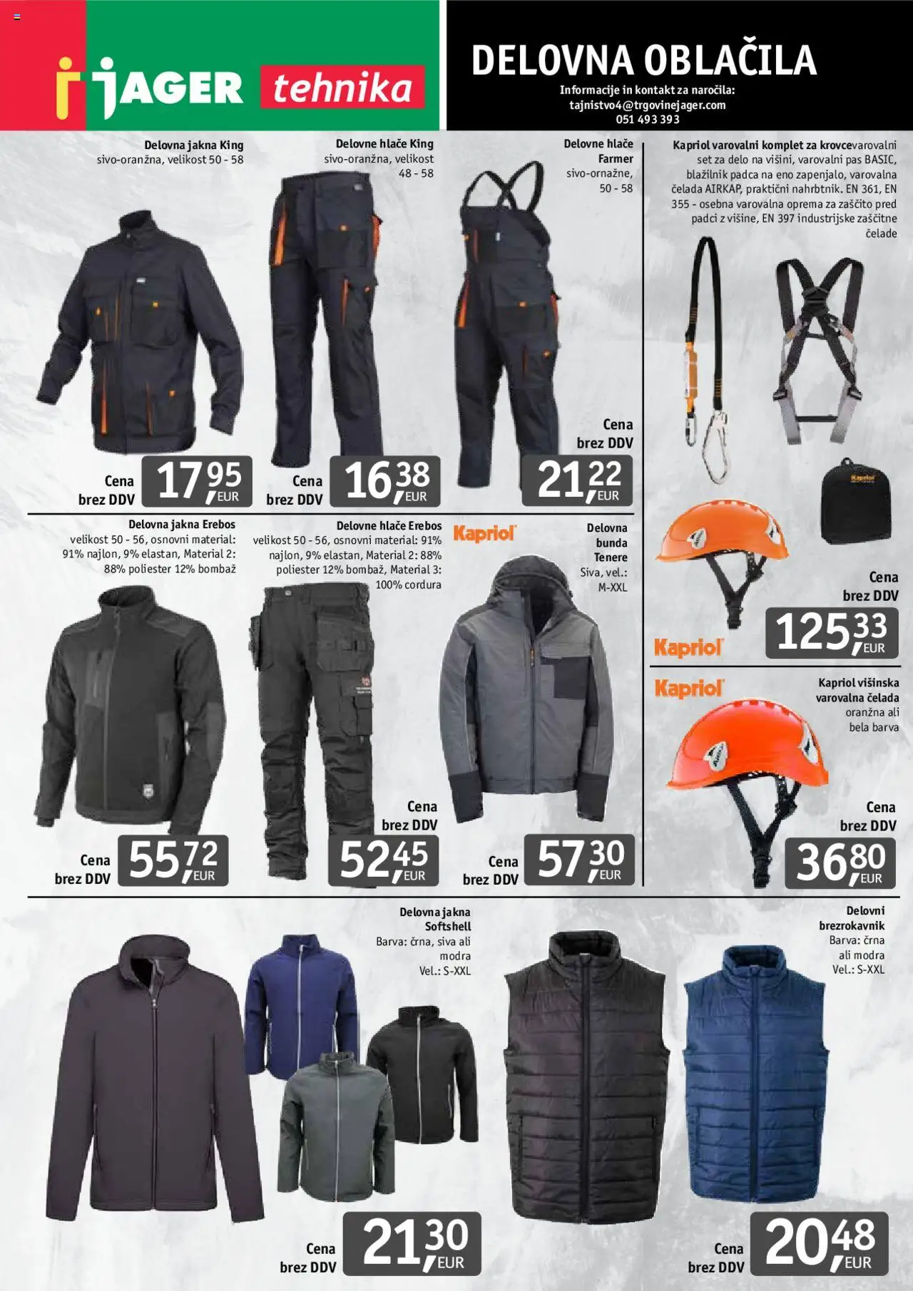 Jager katalog delovnih oblačil │ velja od 29.01.2024 | Stran: 7 | Izdelki: Oblacila, Brezrokavnik, Hlace, Čelada