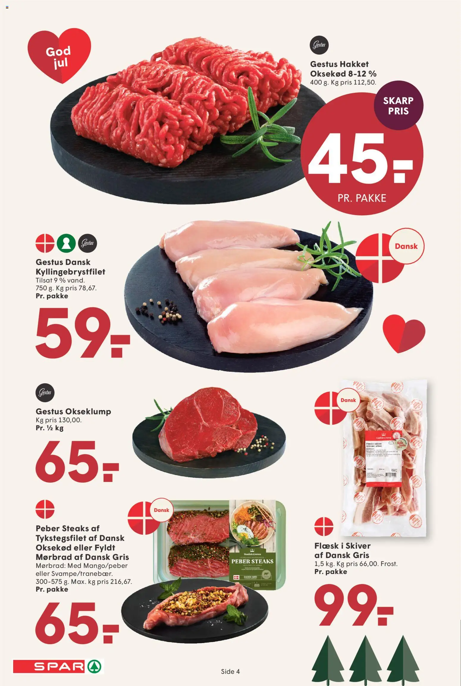 Spar tilbudsavis – gyldig fra 21.11.2025 | Side: 4 | Produkter: Oksekød, Peber
