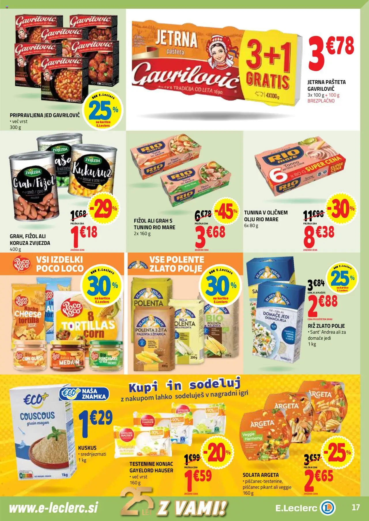 E.leclerc katalog │ velja od 03.09.2025 | Stran: 17 | Izdelki: Koruza, Kuskus, Polenta, Testenine