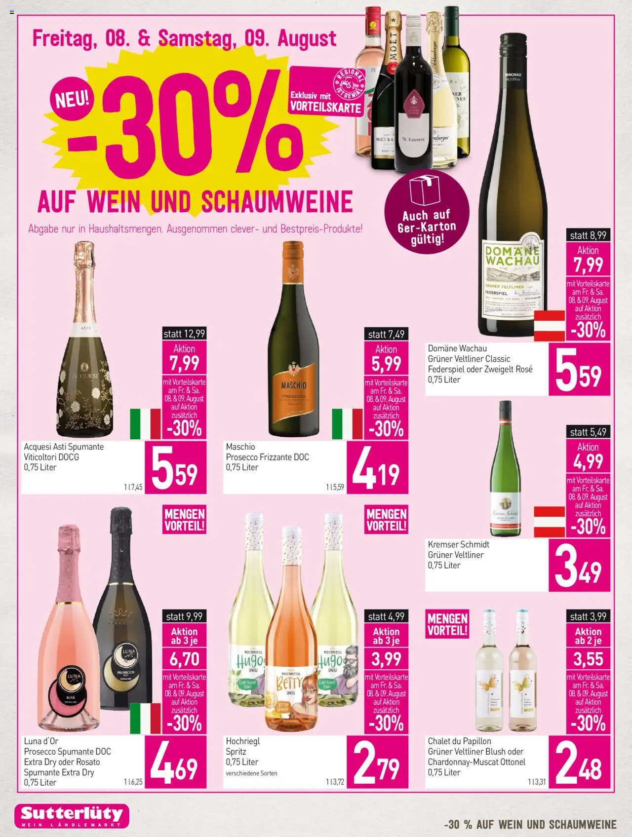 Sutterlüty Flugblatt gültig ab 07.08.2025 | Seite: 14 | Produkte: Wein