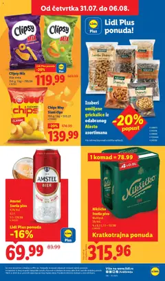 Lidl katalog - važi od 31.07.2025 | Strana: 37 | Proizvode: Čips, Amstel, Pivo