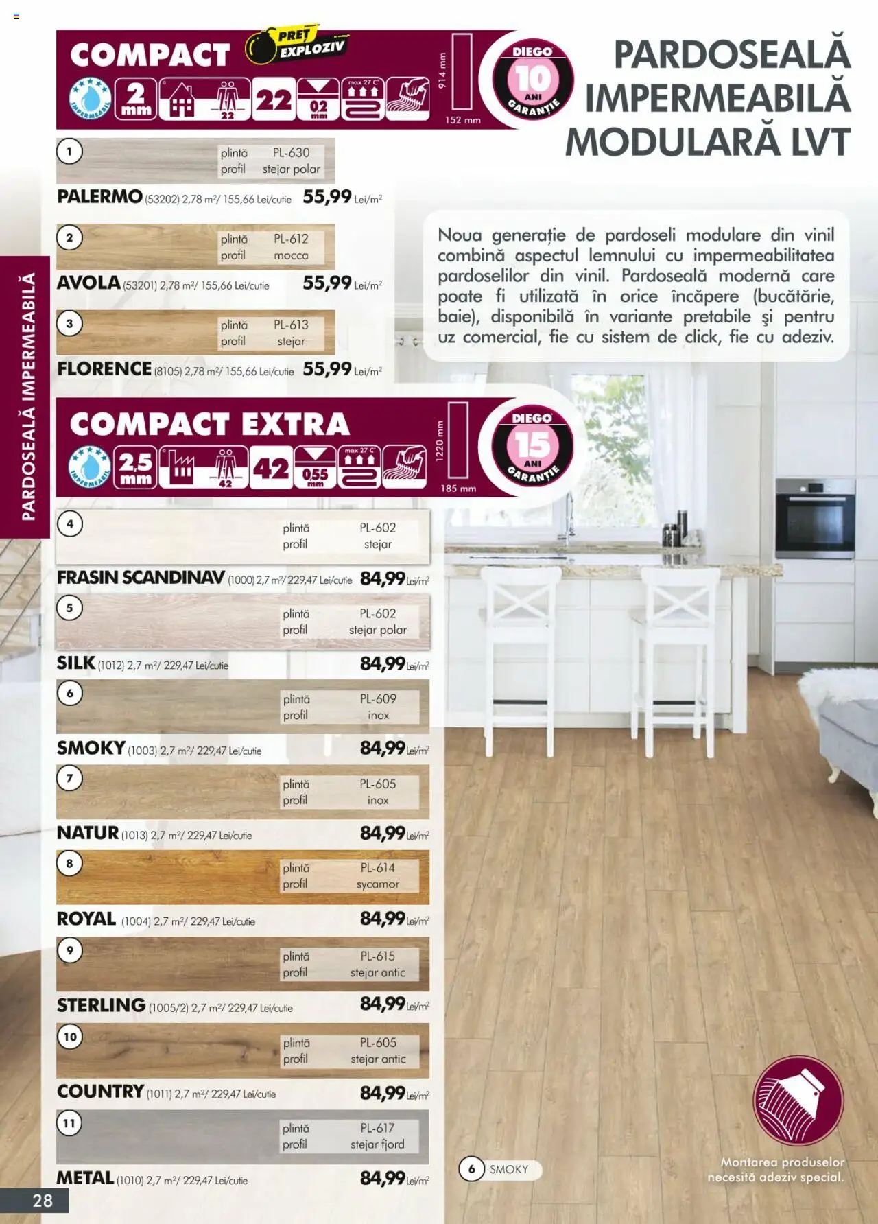 Noul catalog Diego – valabil de la 01.04.2024 | Pagină: 28 | Produse: Pardoseală, Adeziv