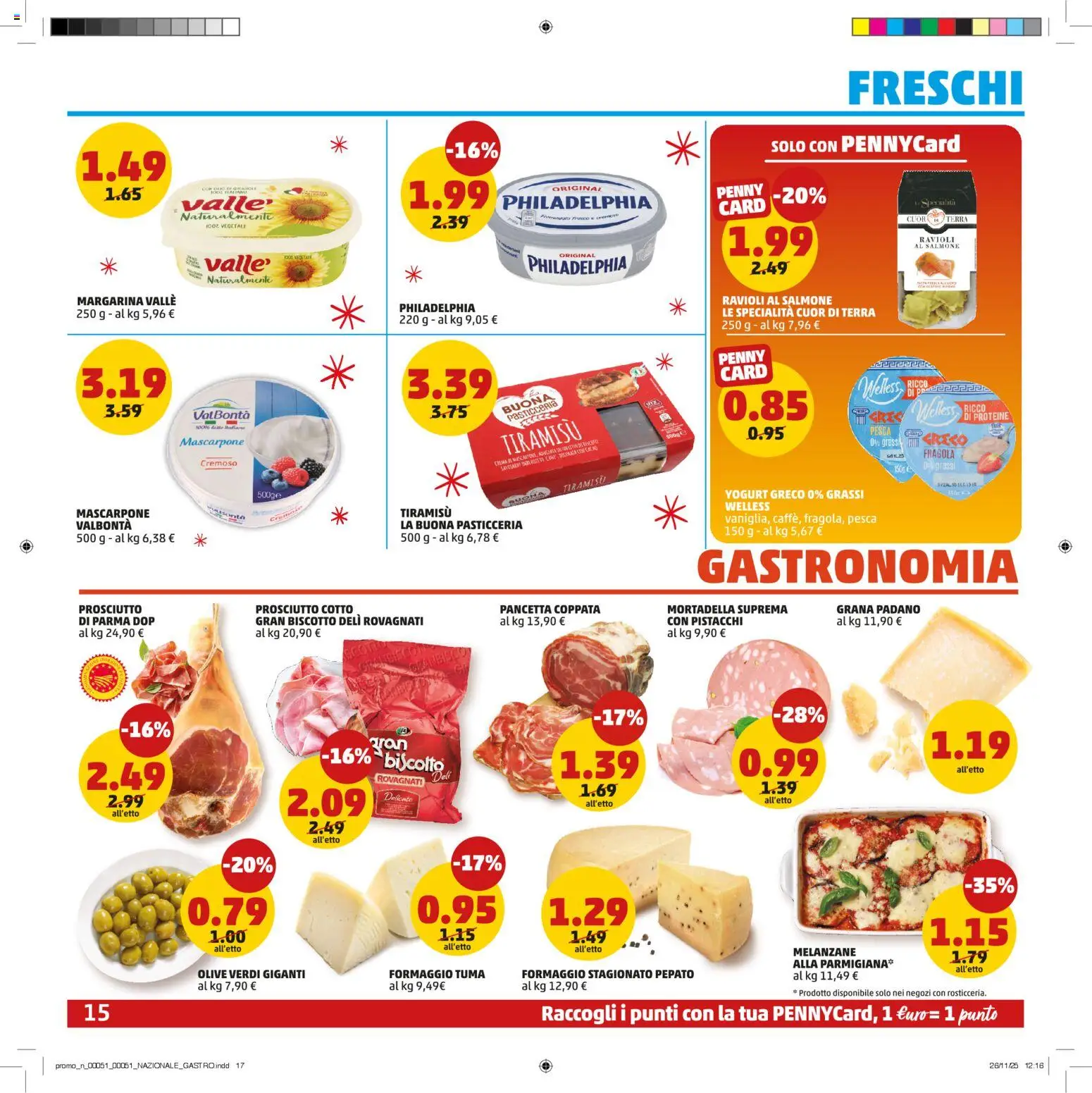 Volantino PENNY del 15.12.2025 | Pagina: 15 | Prodotti: Yogurt greco, Yogurt, Pancetta, Formaggio