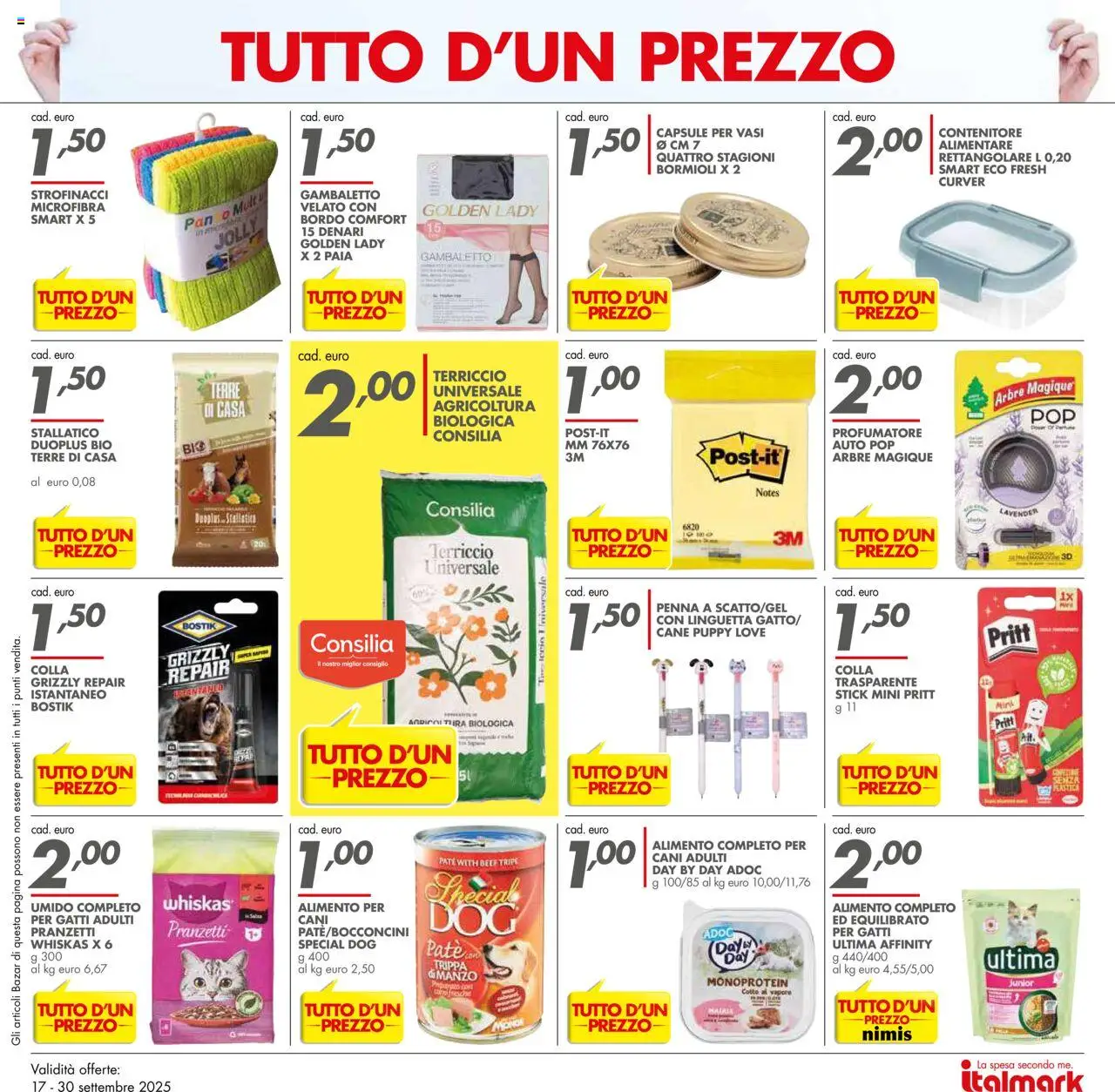 Volantino Italmark del 17.09.2025 | Pagina: 9 | Prodotti: Maiale, Manzo, Colla, Terriccio