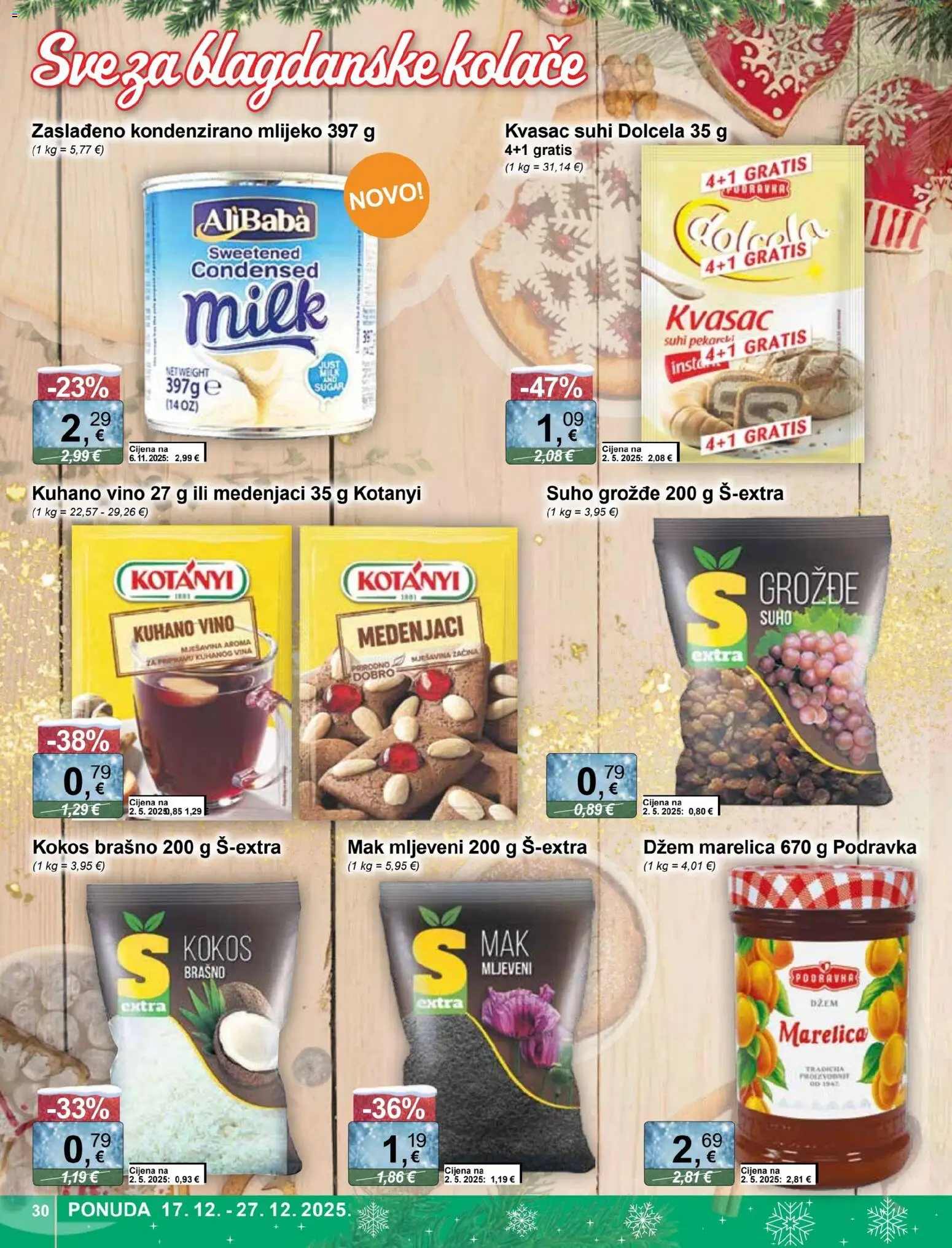 KTC katalog | vrijedi od 17.12.2025 | Stranica: 30 | Proizvodi: Mlijeko, Vino, Kvasac, Mak