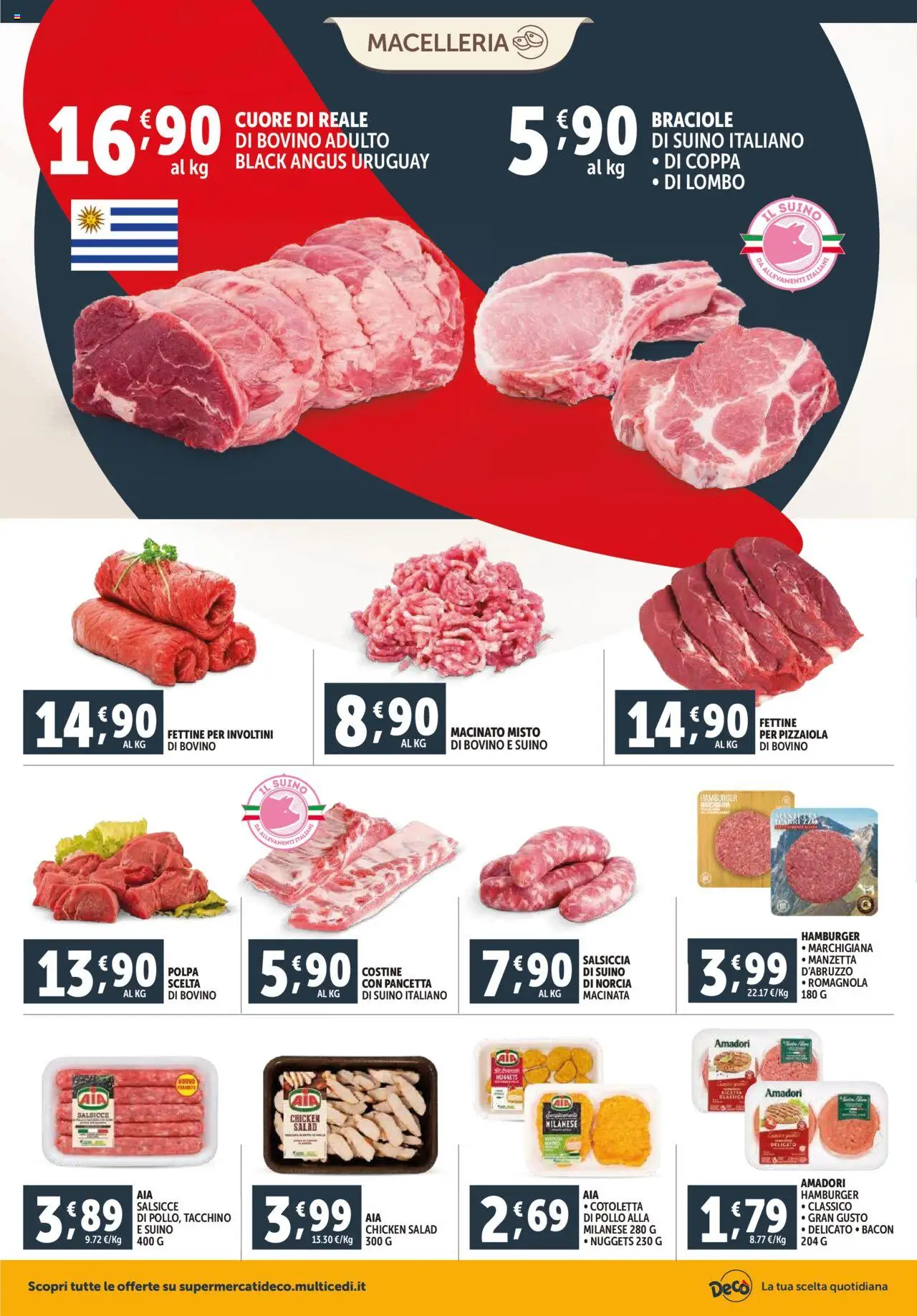 Volantino Decò del 16.10.2025 | Pagina: 6 | Prodotti: Pollo, Pancetta, Nuggets, Macinato