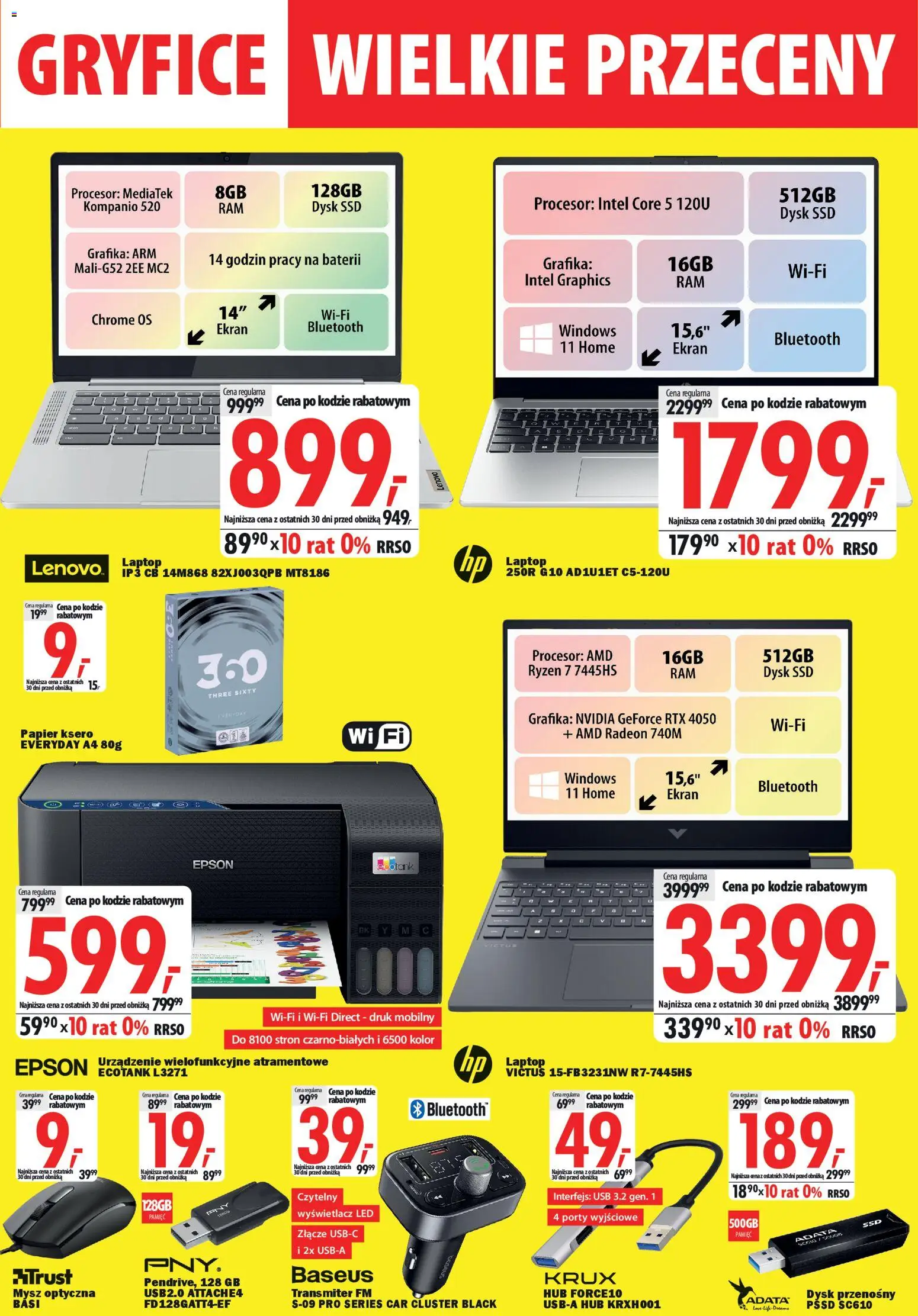 Mediaexpert promocje - Wielkie przeceny Gryfice od 21.03.2026 | Strona: 5 | Produkty: Laptop, Mysz, Złącze, Dysk