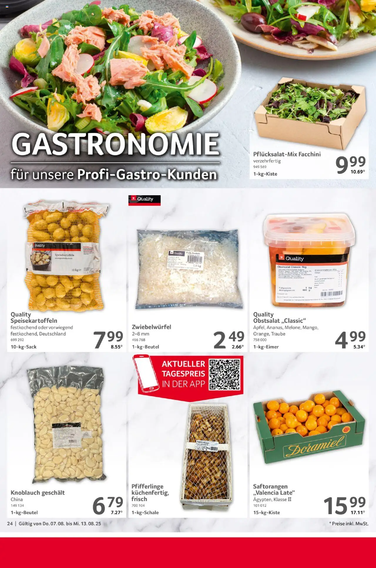 Selgros Prospekt 	 - gültig ab dem 07.08.2025 | Seite: 24 | Produkte: Knoblauch, Pfifferlinge