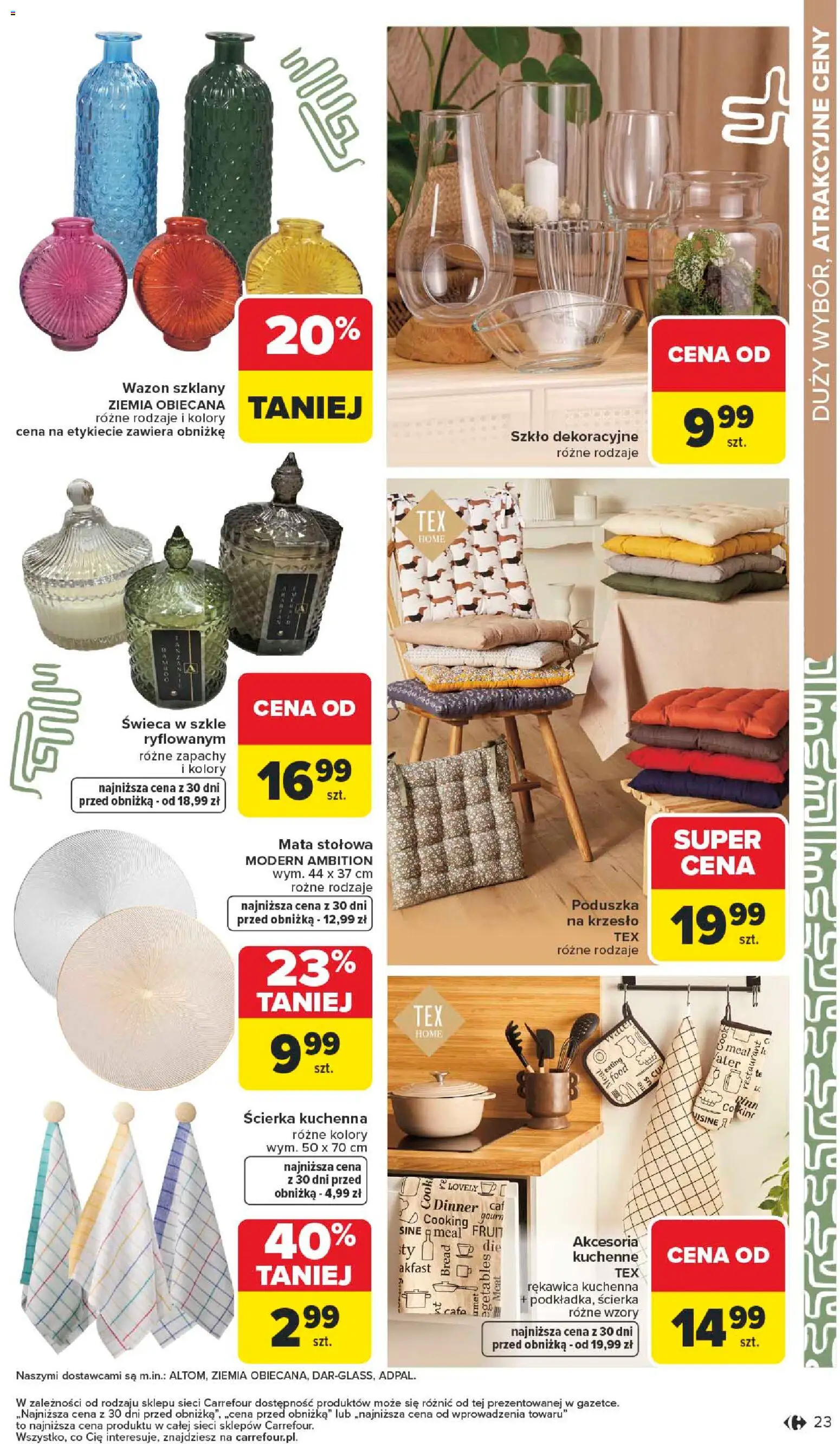 Carrefour Gazetka - Dom: Wszystko Dla Twojej Wygody od 12.01.2026 | Strona: 23 | Produkty: Ziemia, Poduszka, Krzesło, Wazon