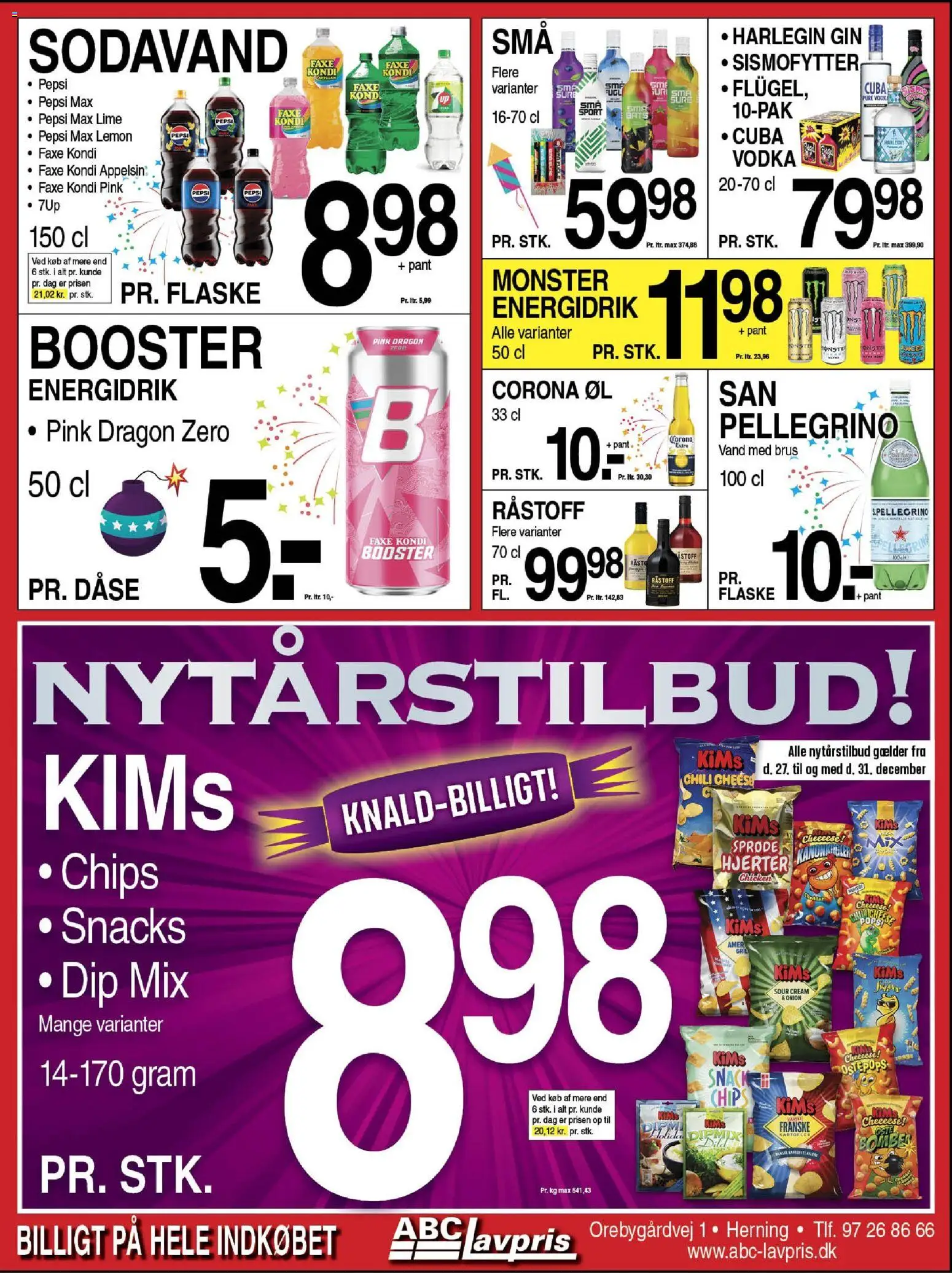 Abc Lavpris tilbudsavis – gyldig fra 24.12.2025 | Side: 2 | Produkter: Vodka, Faxe Kondi, Pepsi, Pepsi Max