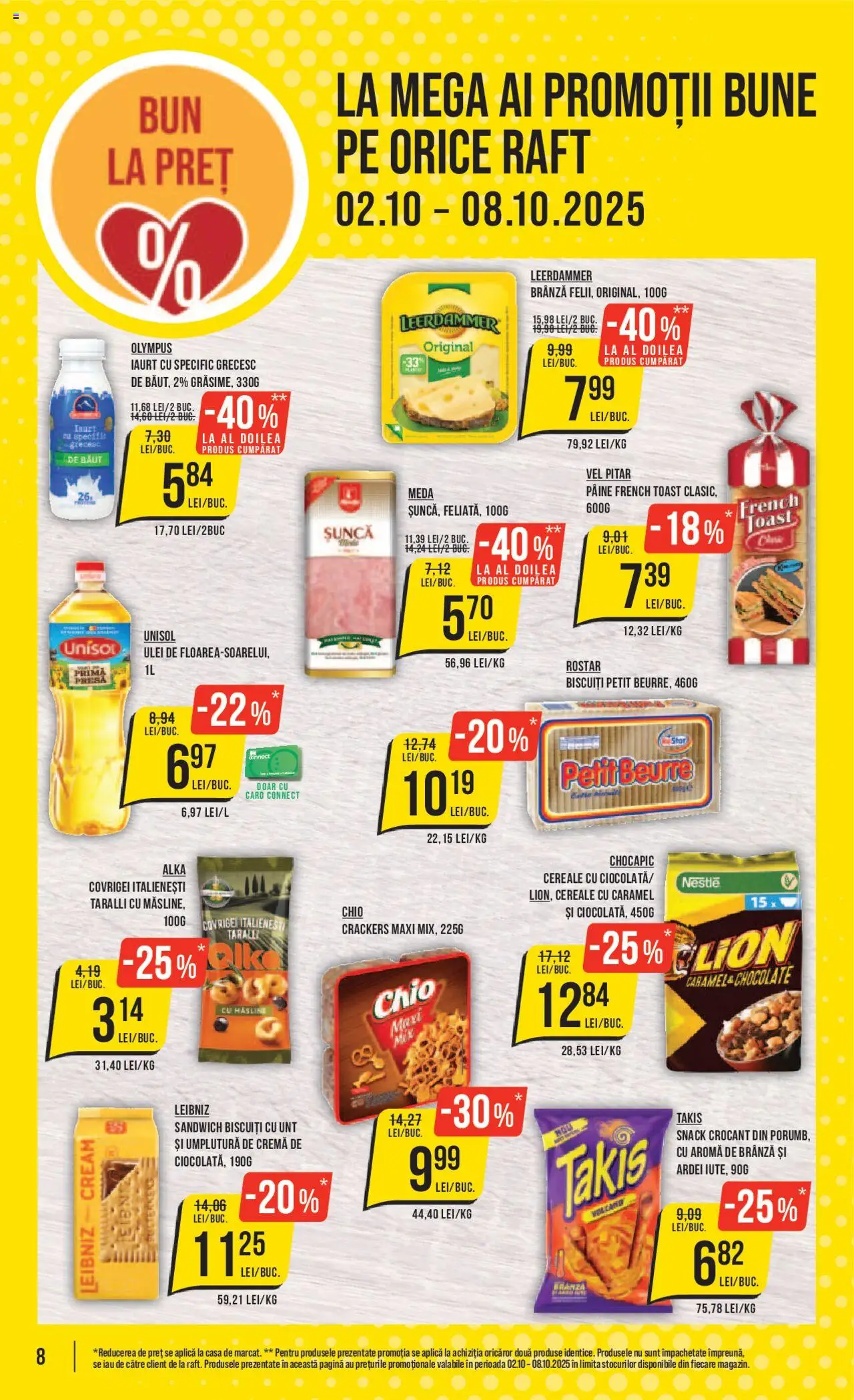 Noul catalog Mega Image – valabil de la 02.10.2025 | Pagină: 8 | Produse: Presă, Ardei, Brânză, Cremă